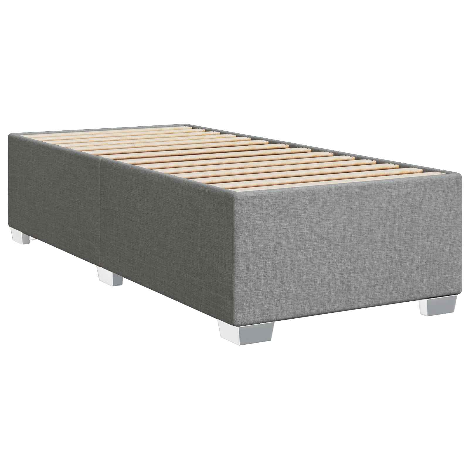Lit de box spring avec matelas et LED Gris clair 100 x 200 cm