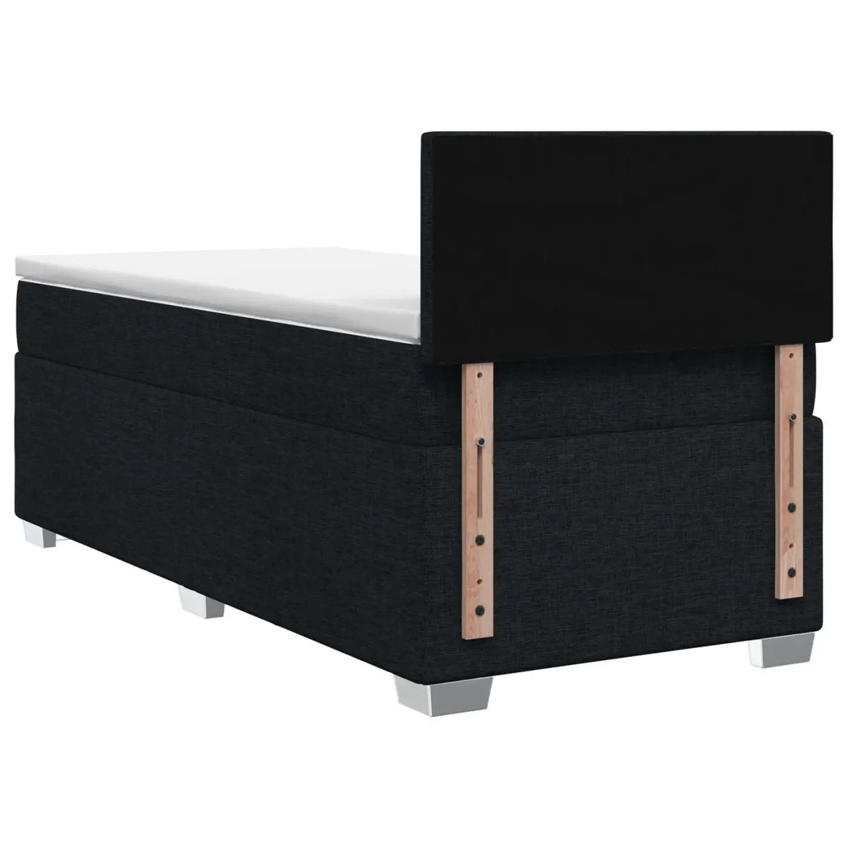 Lit de box spring avec matelas et LED Noir 100 x 200 cm Tissu - XIOS
