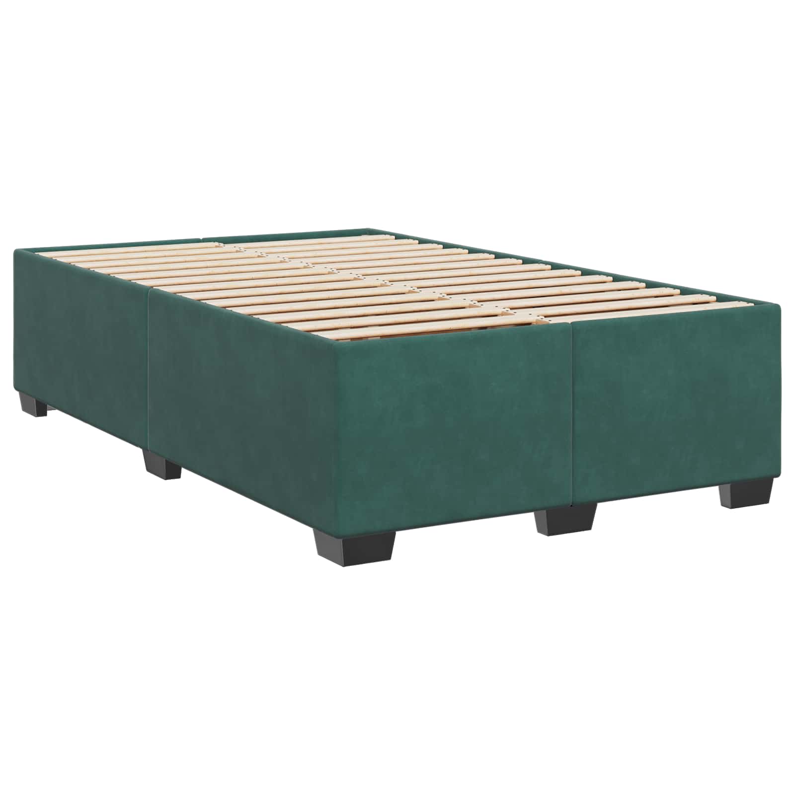 Lit de box spring avec matelas et LED Vert foncé 120 x 200 cm