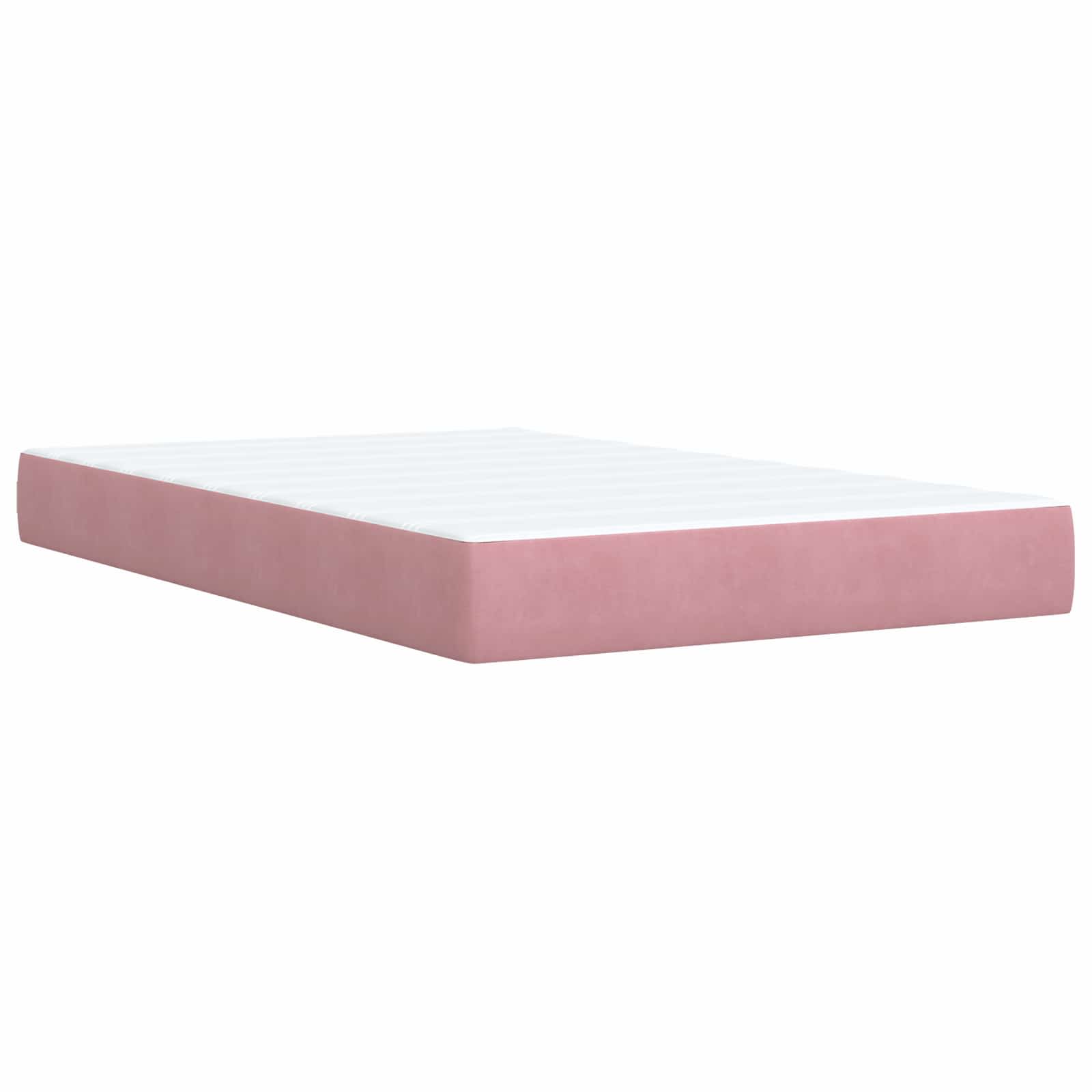 Lit de box spring avec matelas et LED Rose 120 x 200 cm Velours