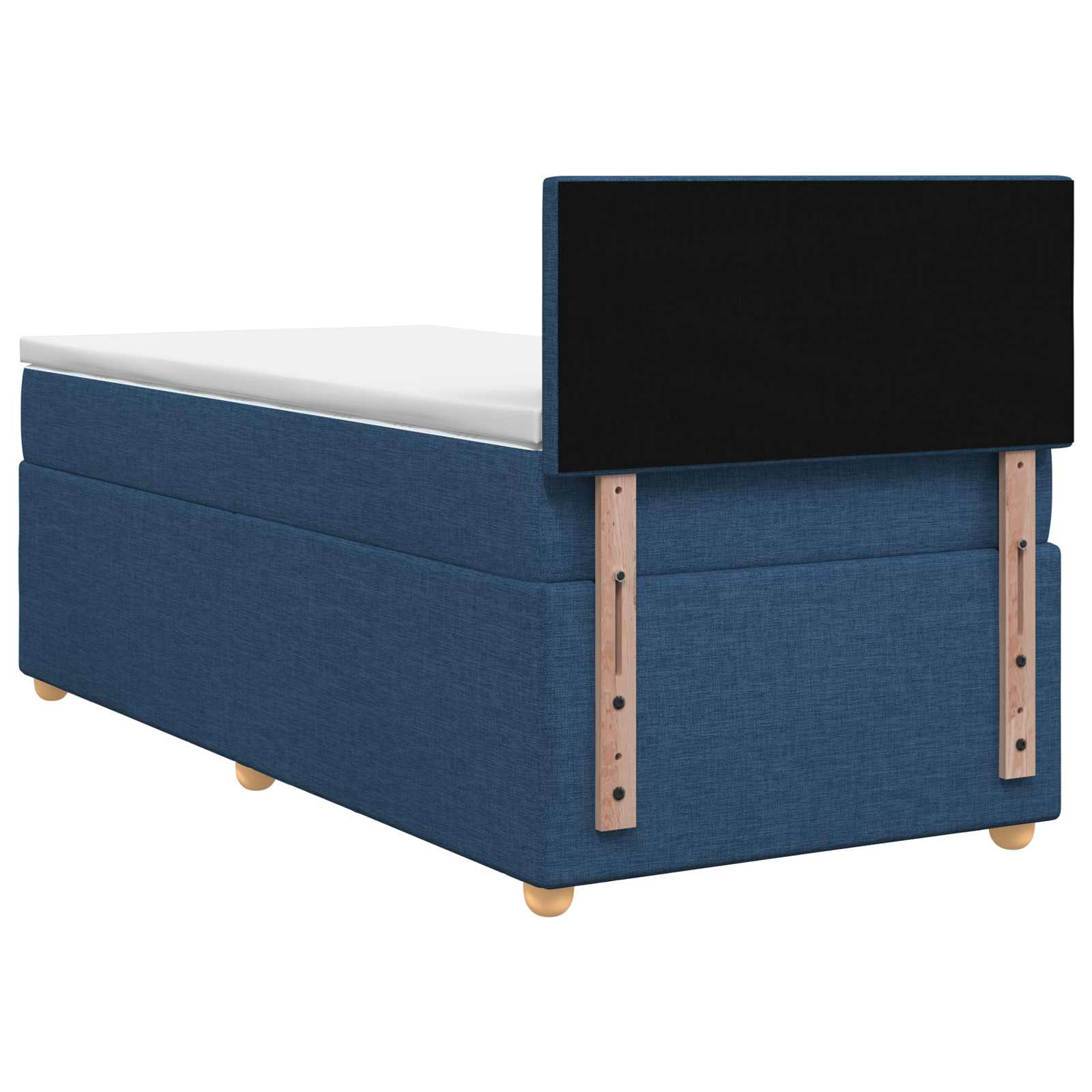 Lit boxspring avec matelas Bleu 80 x 200 cm Tissu