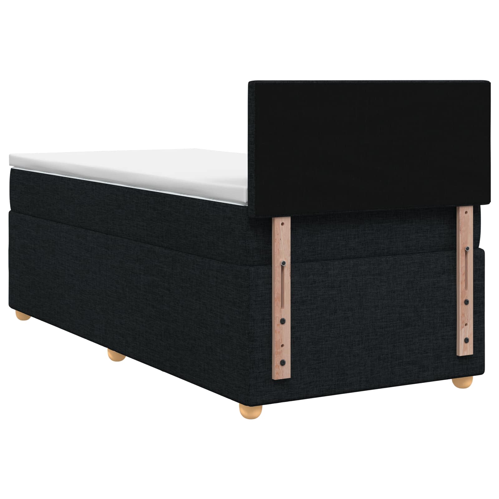 Lit boxspring avec matelas Noir 80 x 200 cm Tissu - XIOS