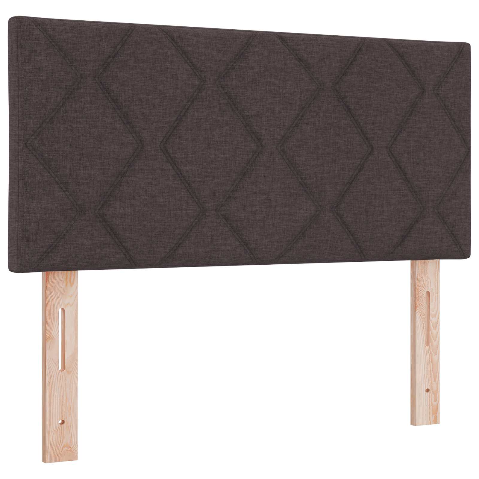 Lit boxspring avec matelas Marron foncé 90 x 190 cm Tissu - XIOS
