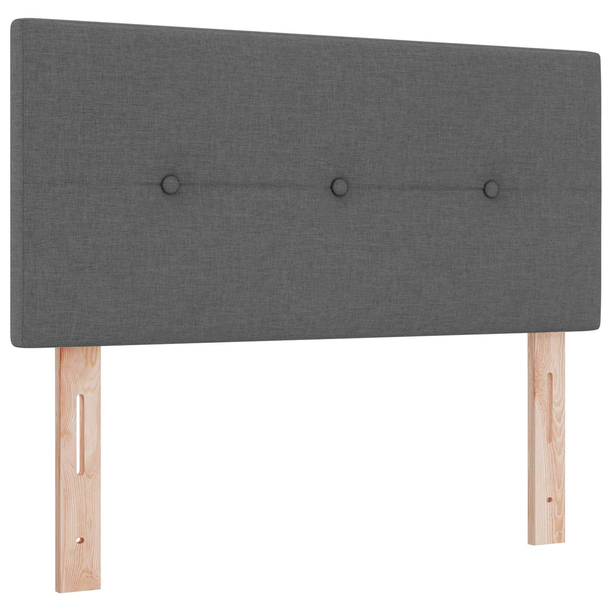 Lit boxspring avec matelas Gris foncé 90 x 200 cm Tissu