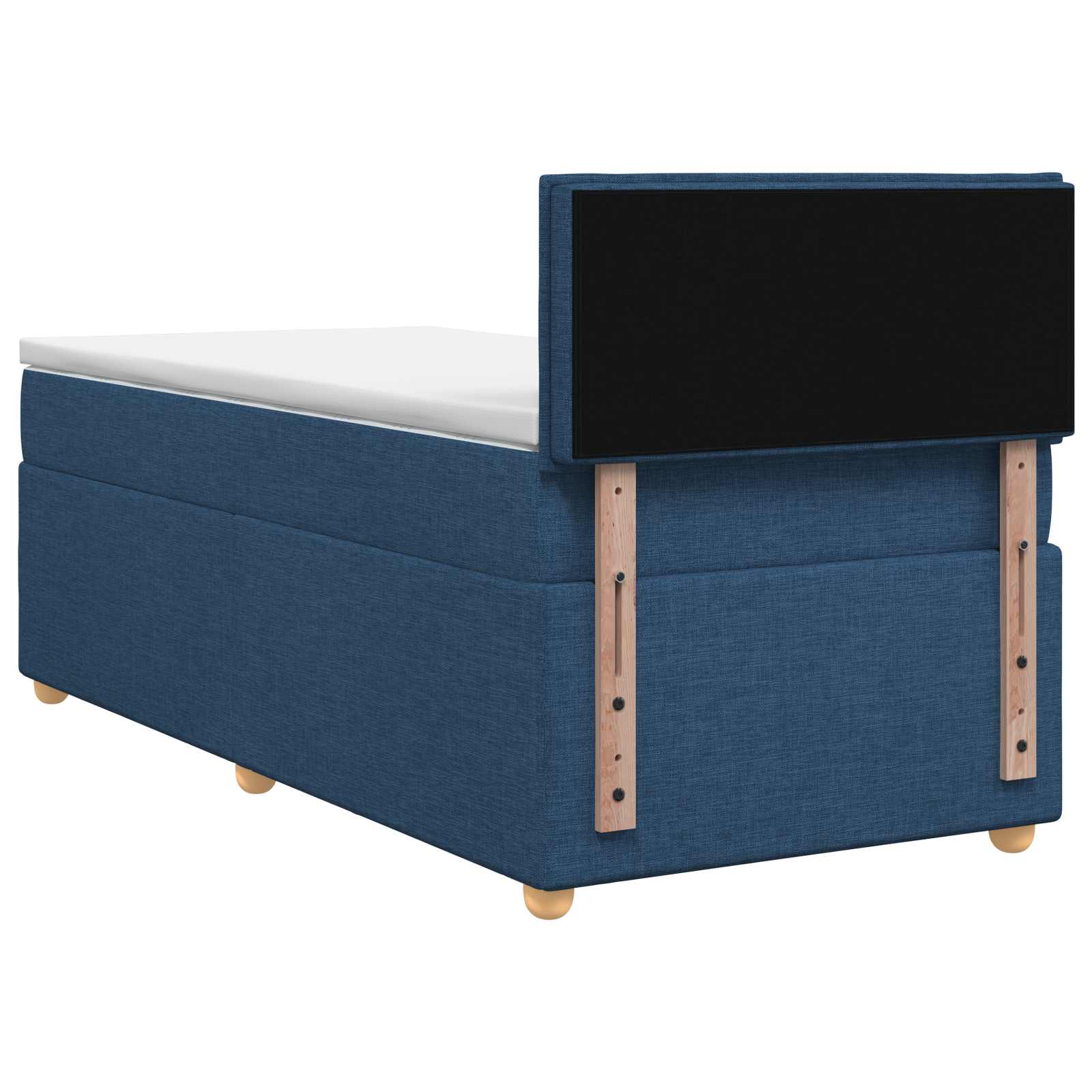 Lit boxspring avec matelas Bleu 100 x 200 cm Tissu - XIOS
