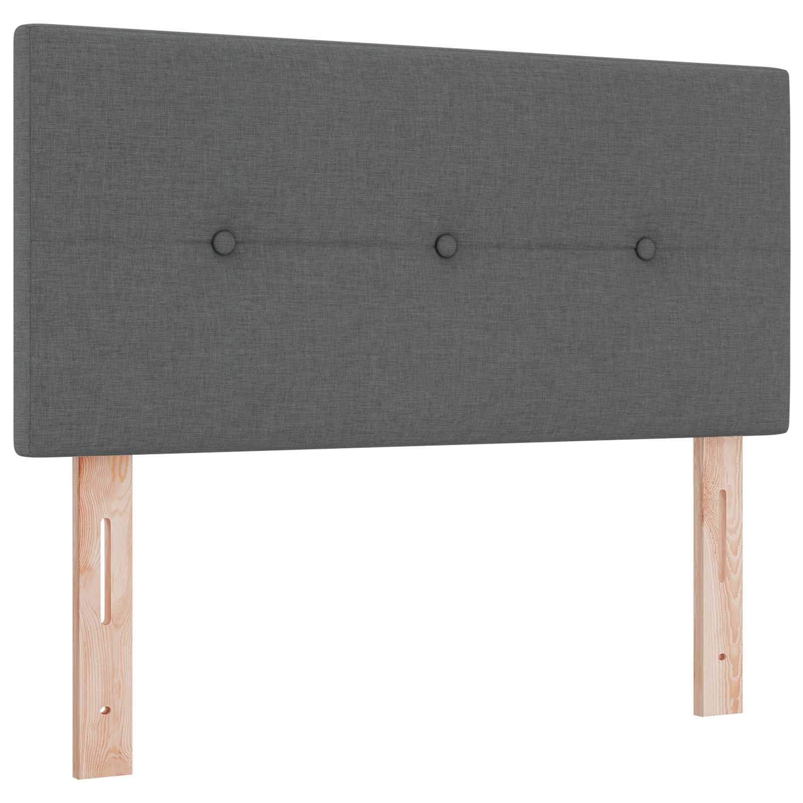 Lit boxspring avec matelas Gris foncé 120 x 190 cm Tissu