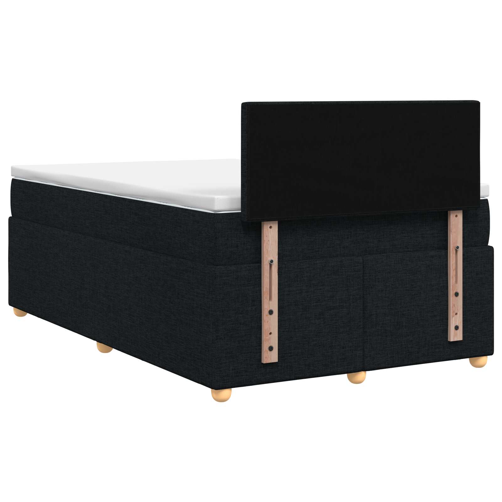 Lit boxspring avec matelas Noir 120 x 200 cm Tissu - XIOS