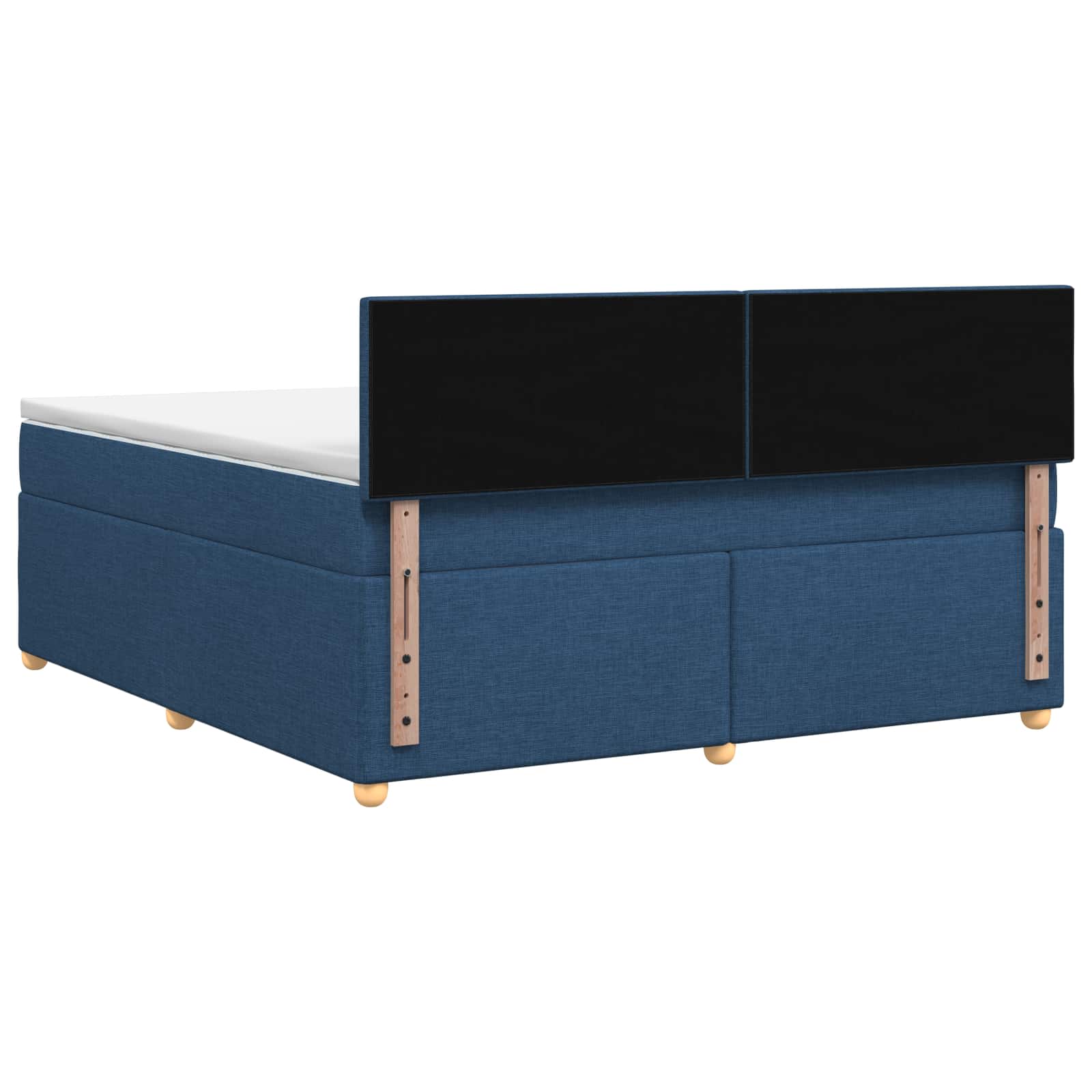 Lit boxspring avec matelas Bleu 140 x 190 cm Tissu - XIOS