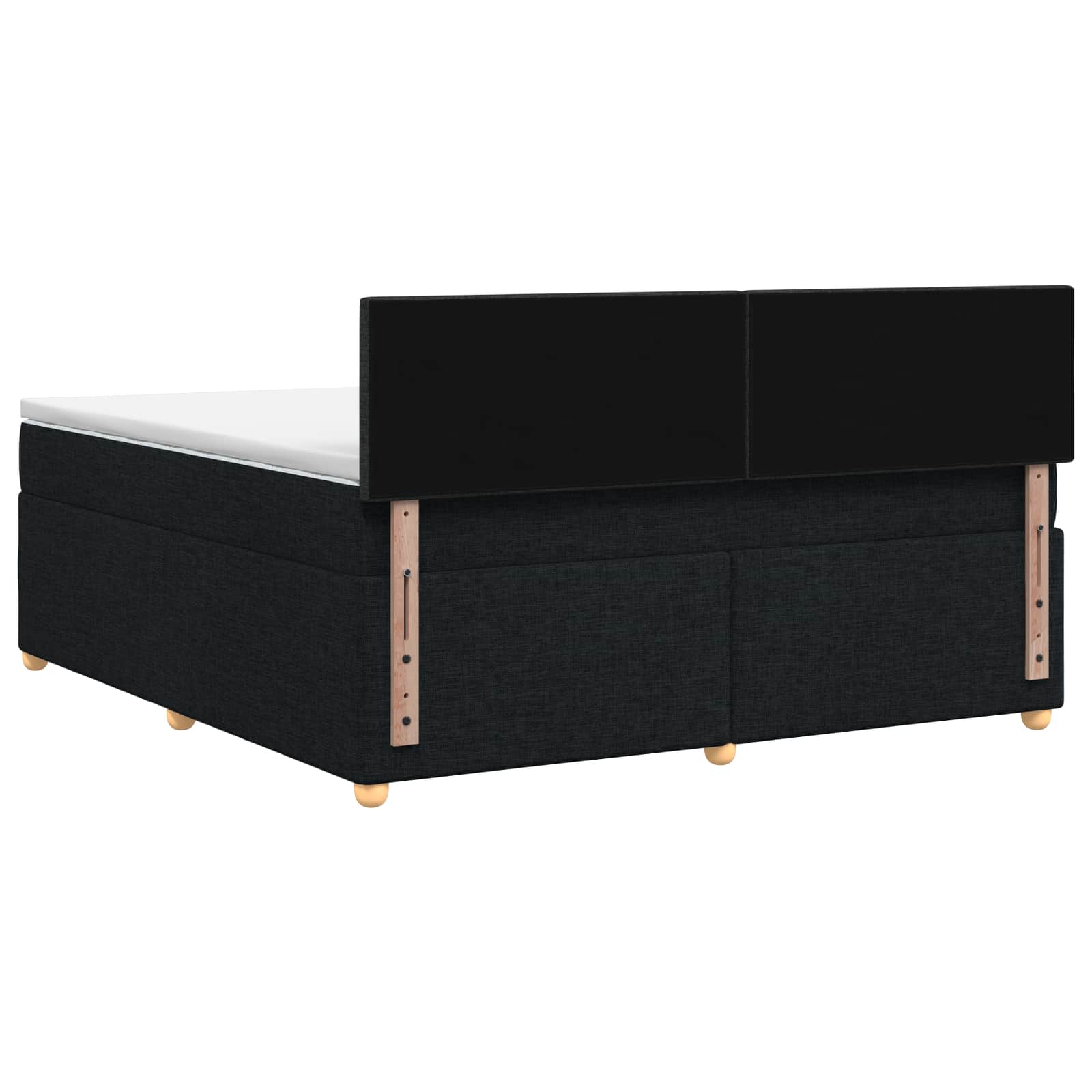 Lit boxspring avec matelas Noir 140 x 190 cm Tissu