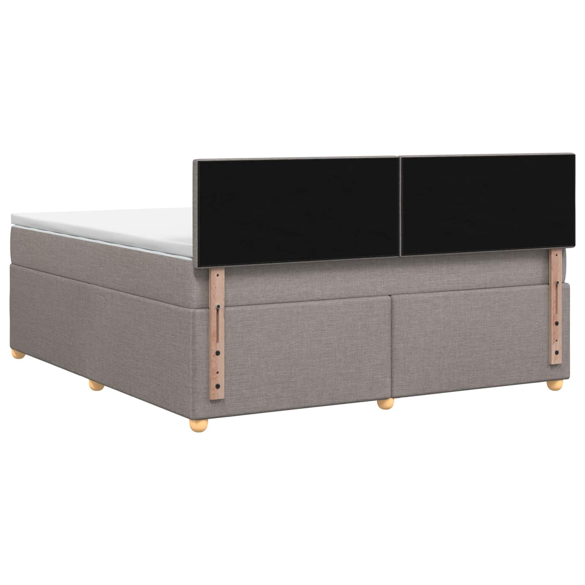 Lit boxspring avec matelas Taupe 140 x 200 cm Tissu
