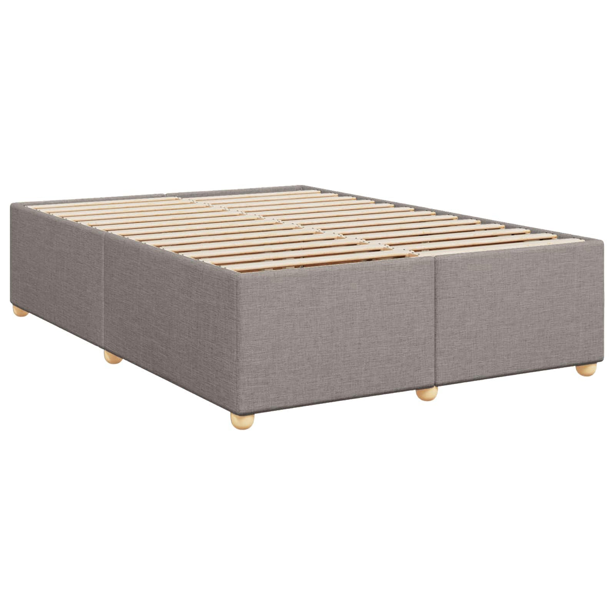Lit boxspring avec matelas Taupe 140 x 200 cm Tissu