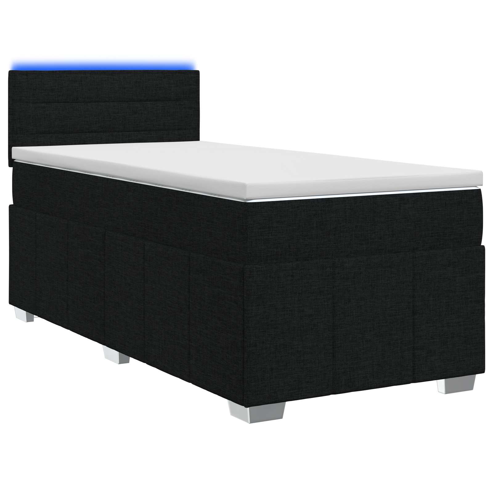 Lit boxspring avec matelas Noir 80 x 200 cm Tissu - XIOS