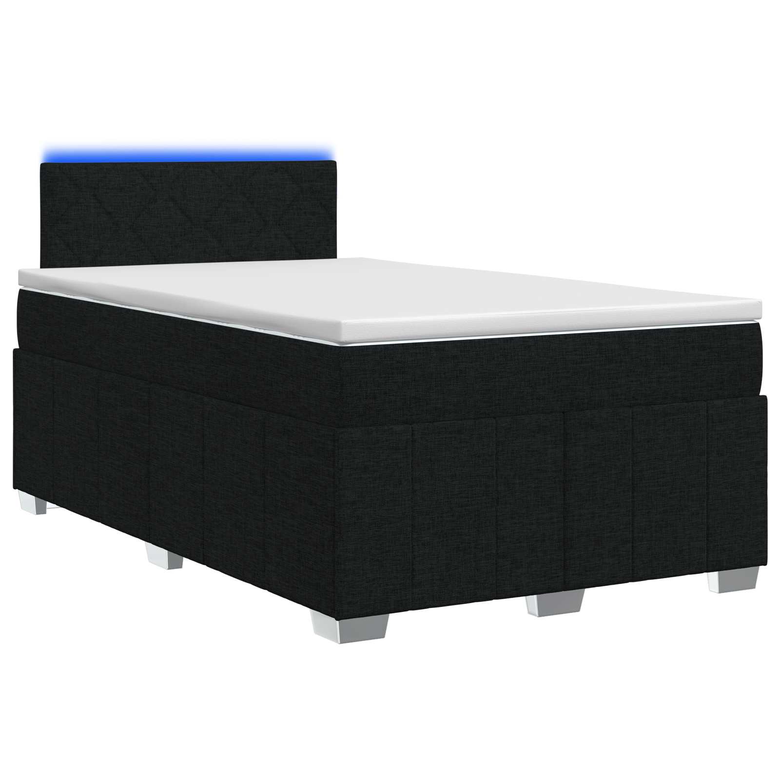 Lit boxspring avec matelas Noir 120 x 200 cm Tissu - XIOS