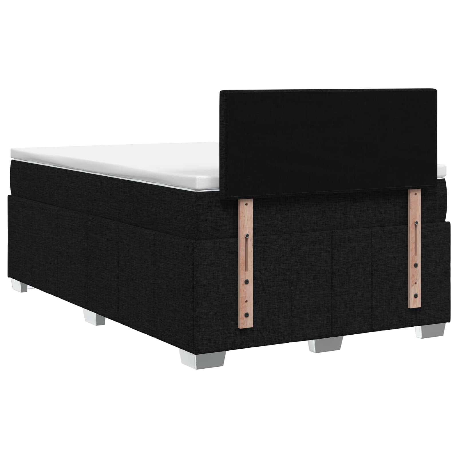 Lit boxspring avec matelas Noir 120 x 200 cm Tissu - XIOS