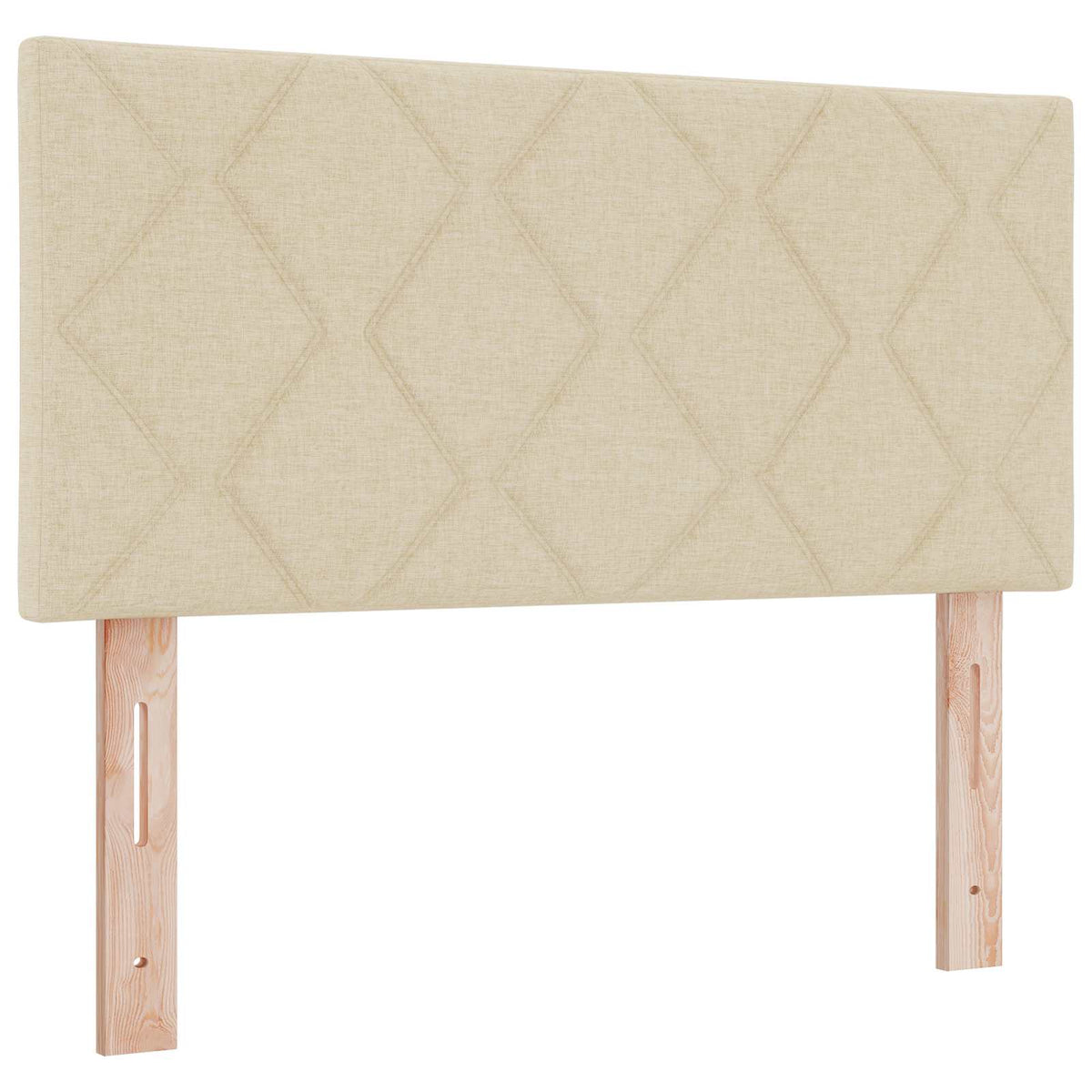 Lit boxspring avec matelas Crème 120 x 200 cm Tissu