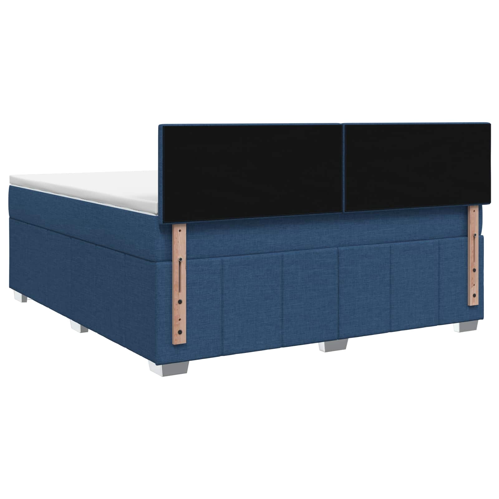 Lit boxspring avec matelas Bleu 140 x 200 cm Tissu