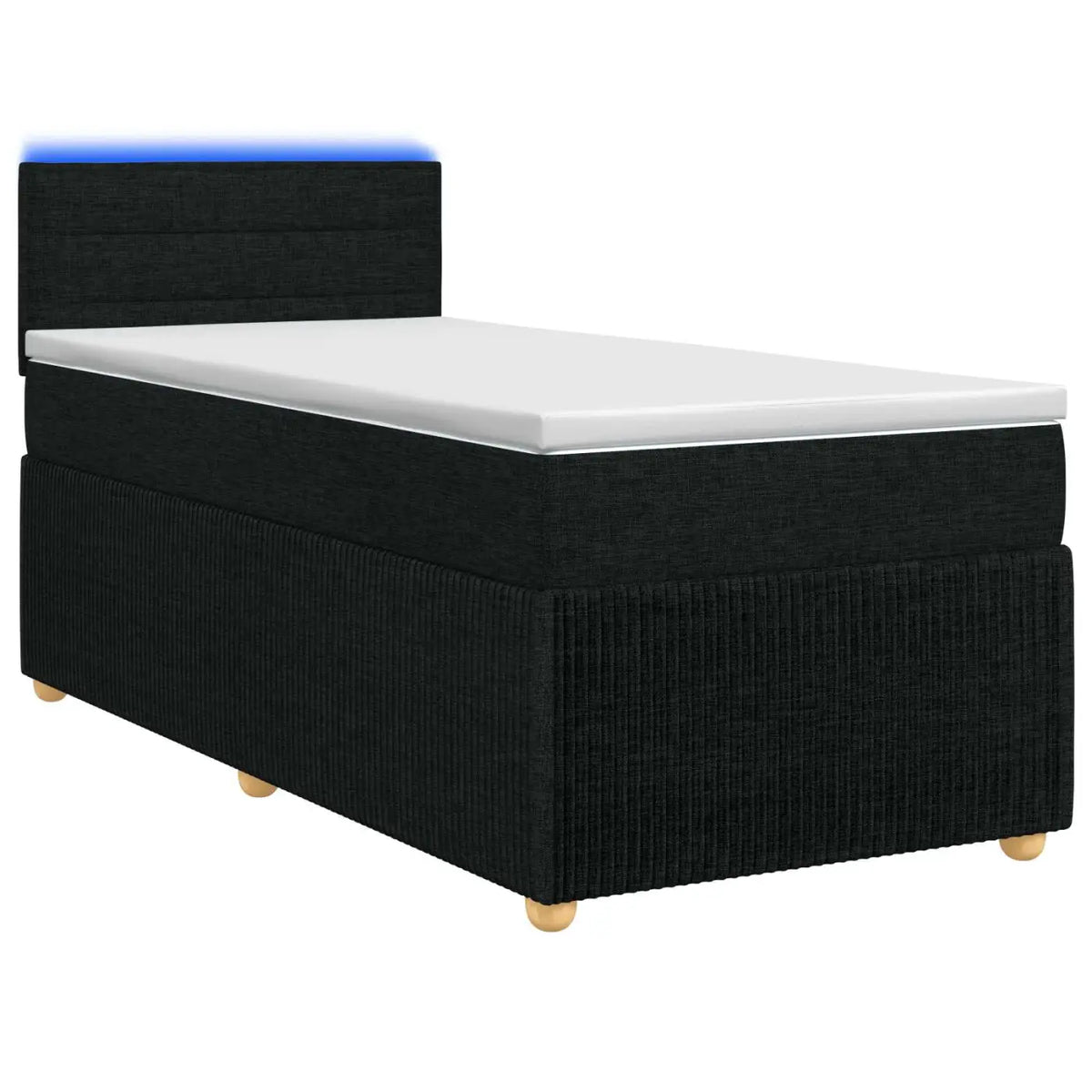 Lit boxspring avec matelas Noir 80 x 200 cm Tissu - XIOS