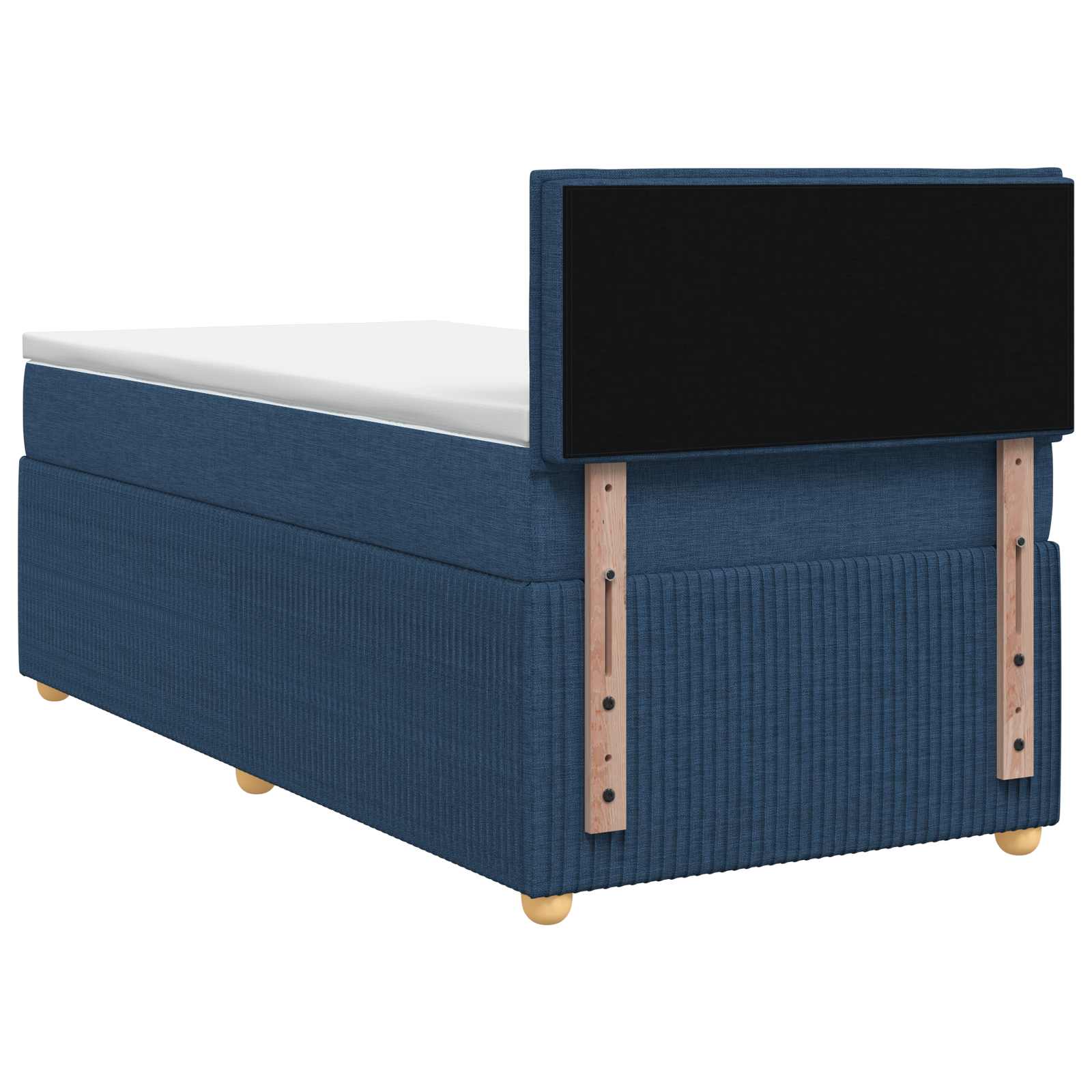 Lit boxspring avec matelas Bleu 90 x 200 cm Tissu - XIOS