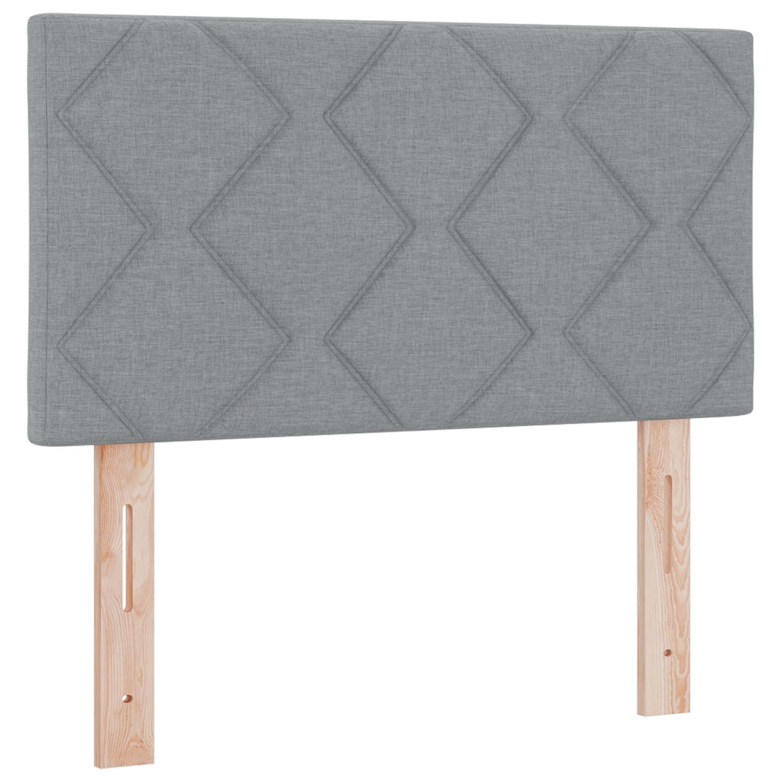 Lit boxspring avec matelas Gris clair 100 x 200 cm Tissu