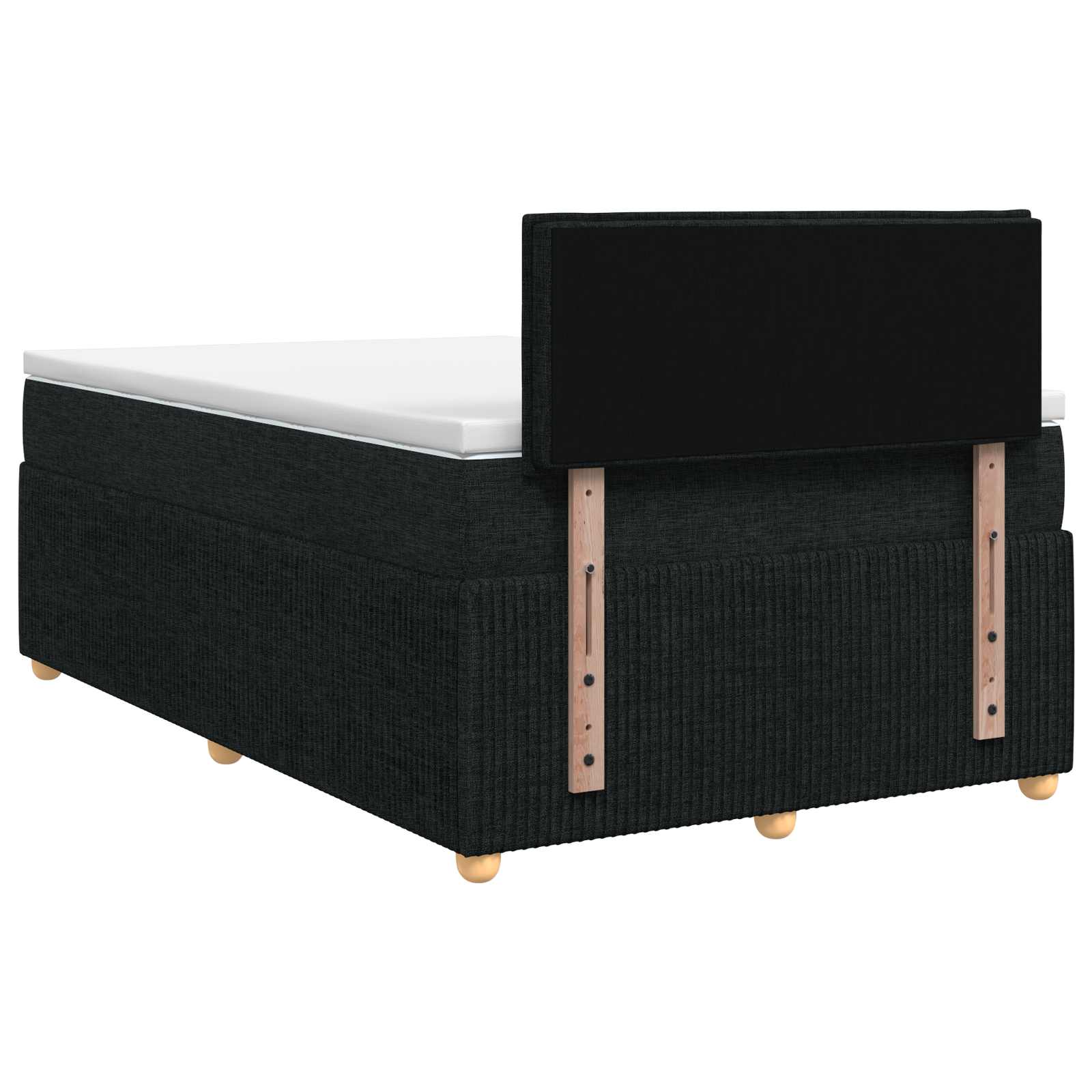 Lit boxspring avec matelas Noir 120 x 190 cm Tissu