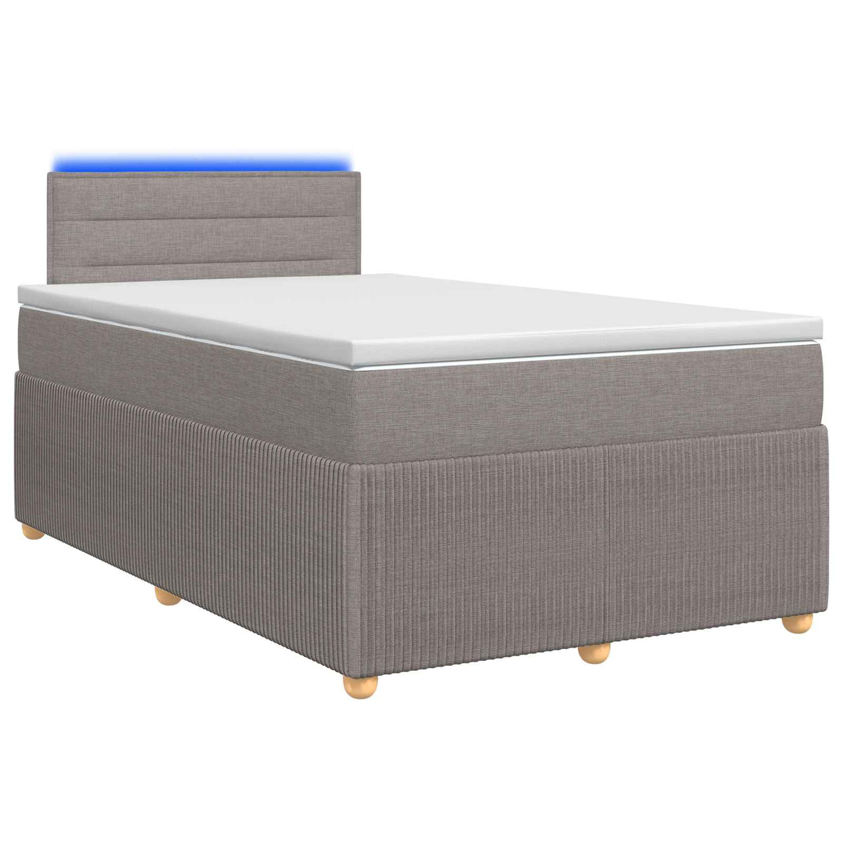 Lit boxspring avec matelas Taupe 120 x 190 cm Tissu