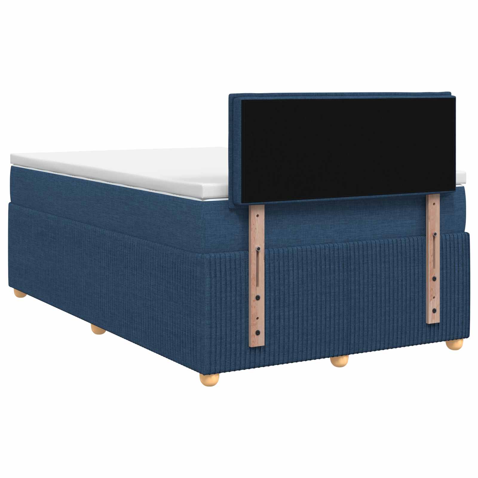 Lit boxspring avec matelas Bleu 120 x 190 cm Tissu
