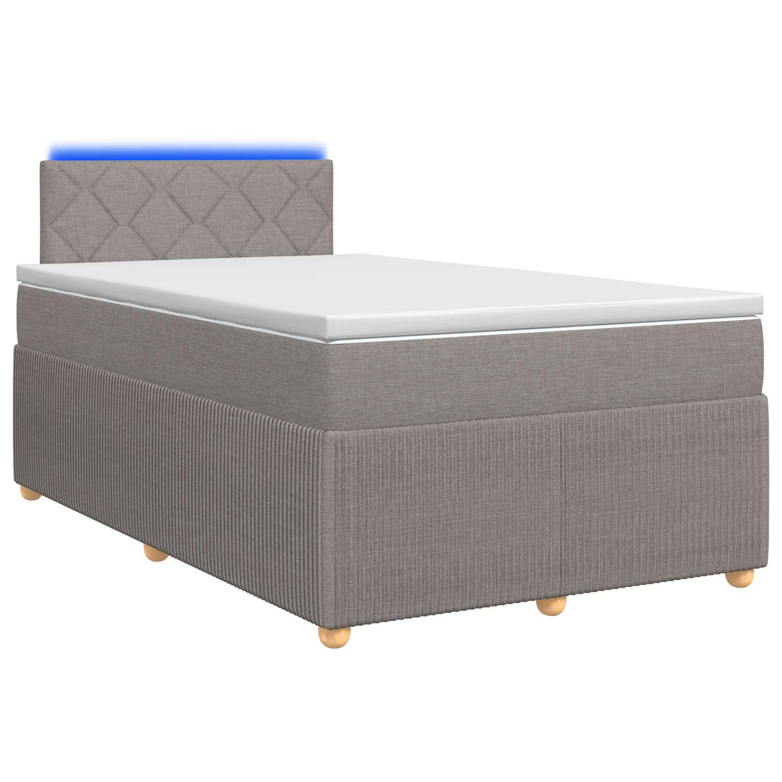Lit boxspring avec matelas Taupe 120 x 200 cm Tissu