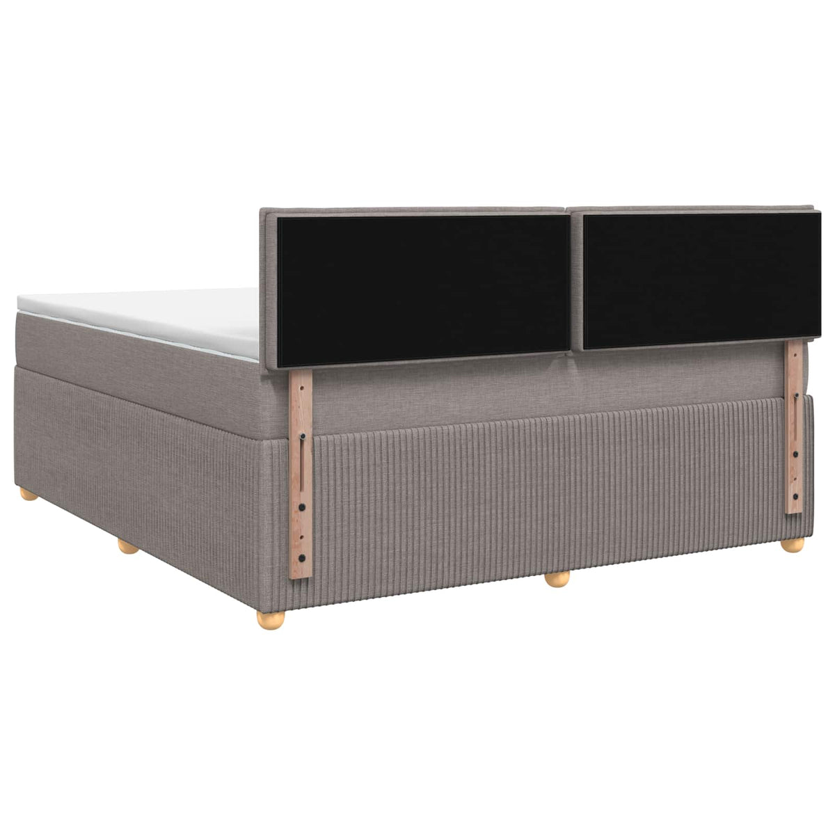 Lit boxspring avec matelas Taupe 140 x 190 cm Tissu