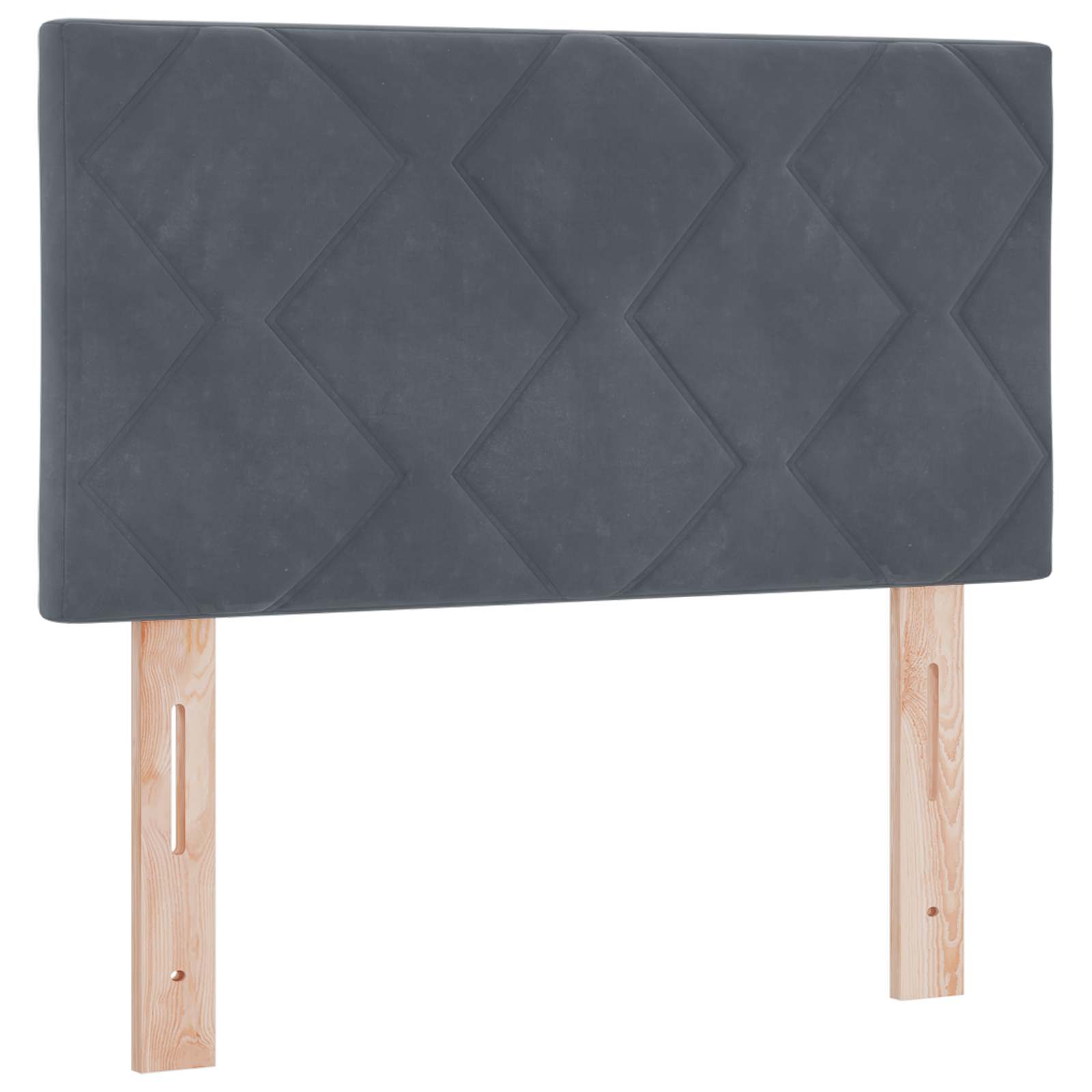 Lit boxspring avec matelas Gris foncé 80 x 200 cm Velours - XIOS