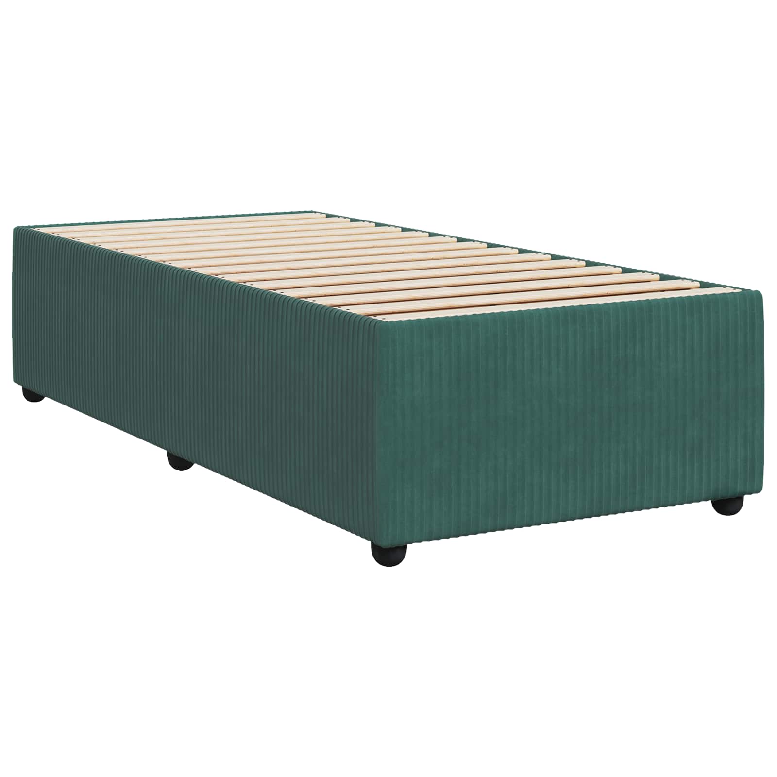 Lit boxspring avec matelas Vert foncé 80 x 200 cm Velours