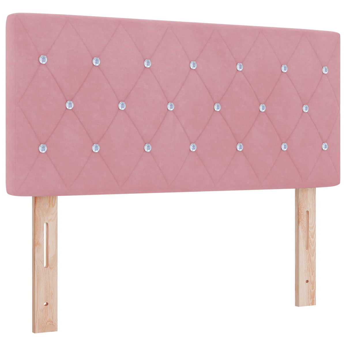 Lit boxspring avec matelas Rose 90 x 200 cm Velours