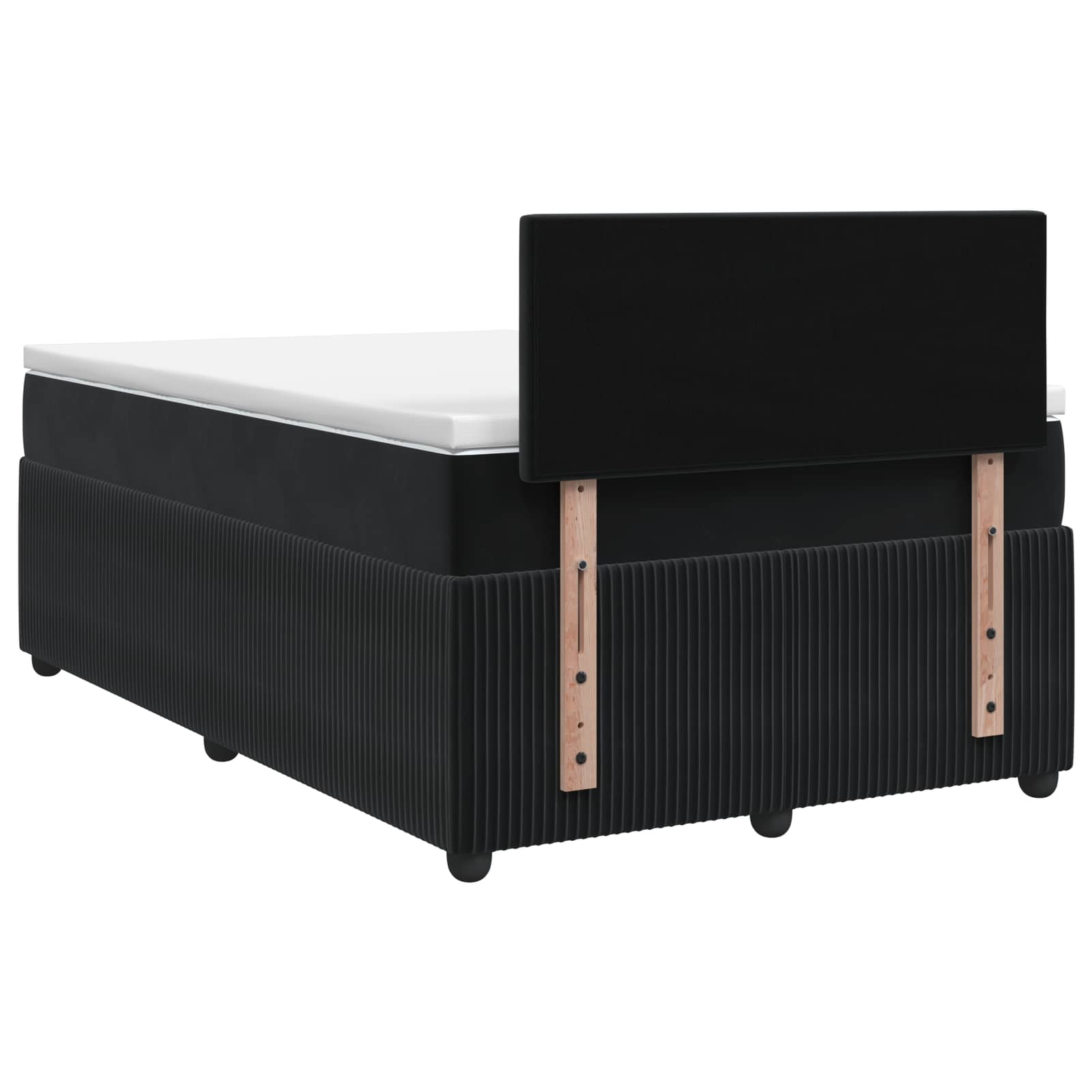 Lit boxspring avec matelas Noir 120 x 190 cm Velours