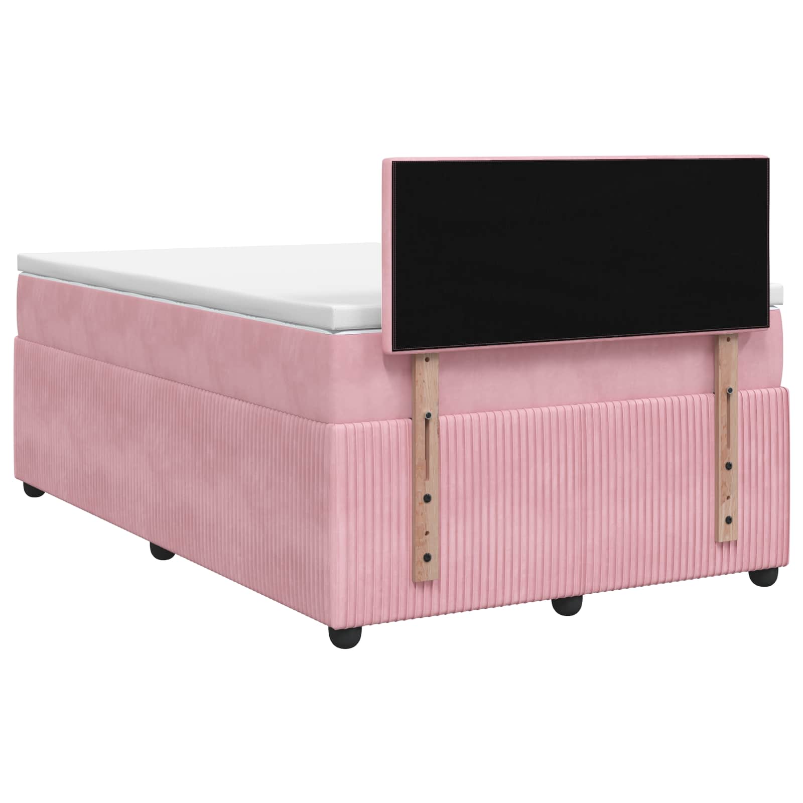 Lit boxspring avec matelas Rose 120 x 190 cm Velours