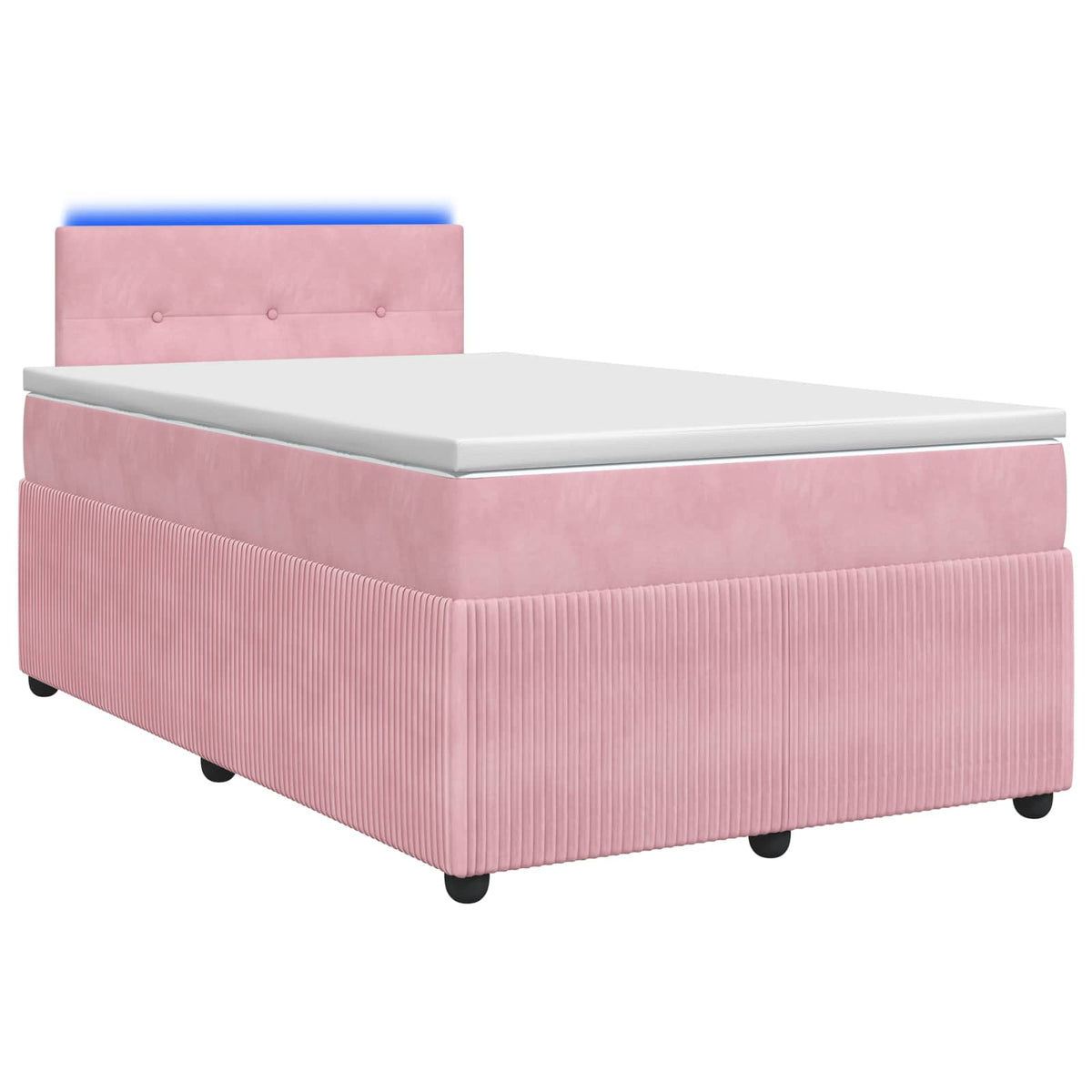 Lit boxspring avec matelas Rose 120 x 200 cm Velours