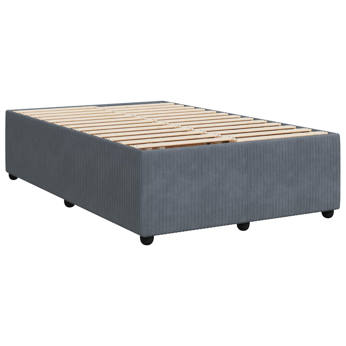 Lit boxspring avec matelas Gris foncé 120 x 200 cm Velours