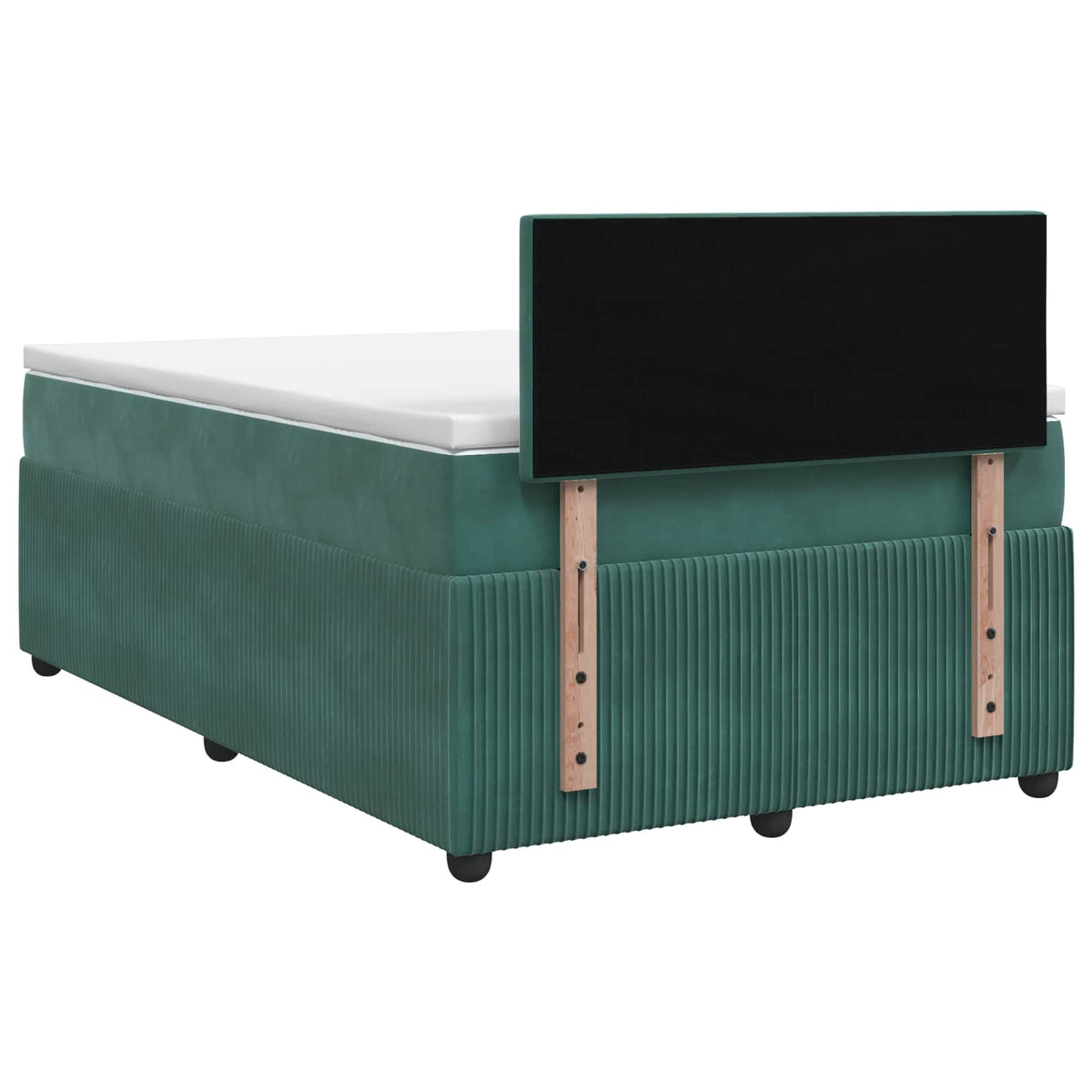Lit boxspring avec matelas Vert foncé 120 x 200 cm Velours
