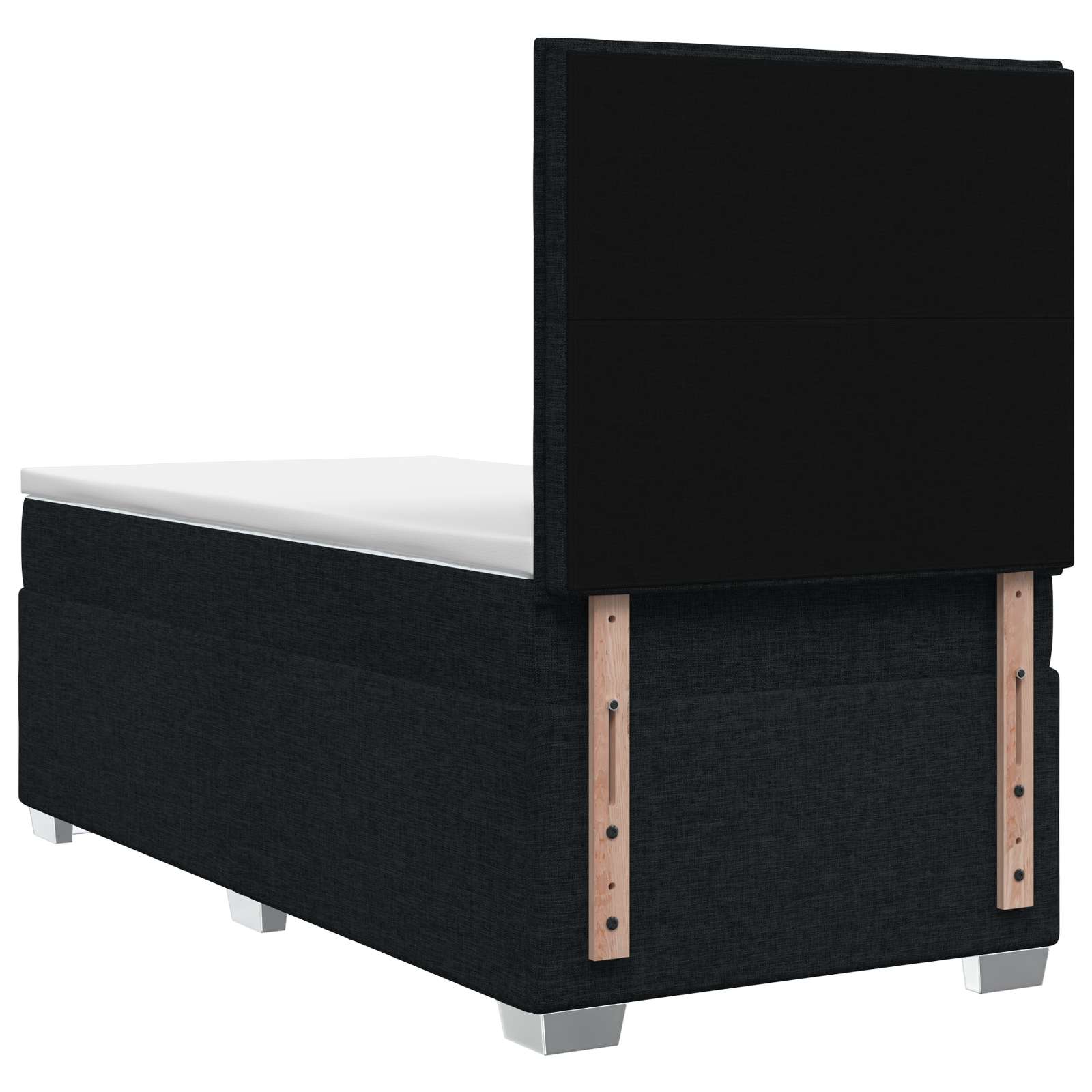 Lit boxspring avec matelas Noir 80 x 200 cm Tissu