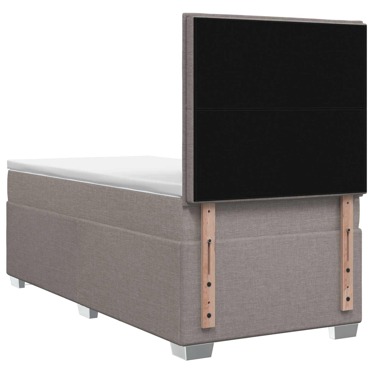 Lit boxspring avec matelas Taupe 100 x 200 cm Tissu