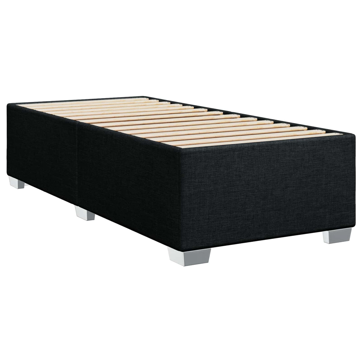 Lit boxspring avec matelas Noir 100 x 200 cm Tissu