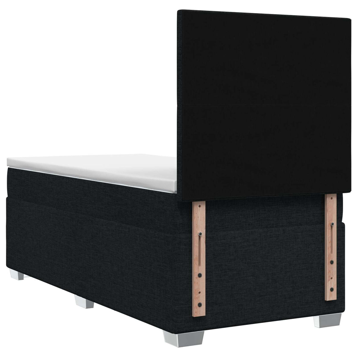 Lit boxspring avec matelas Noir 100 x 200 cm Tissu