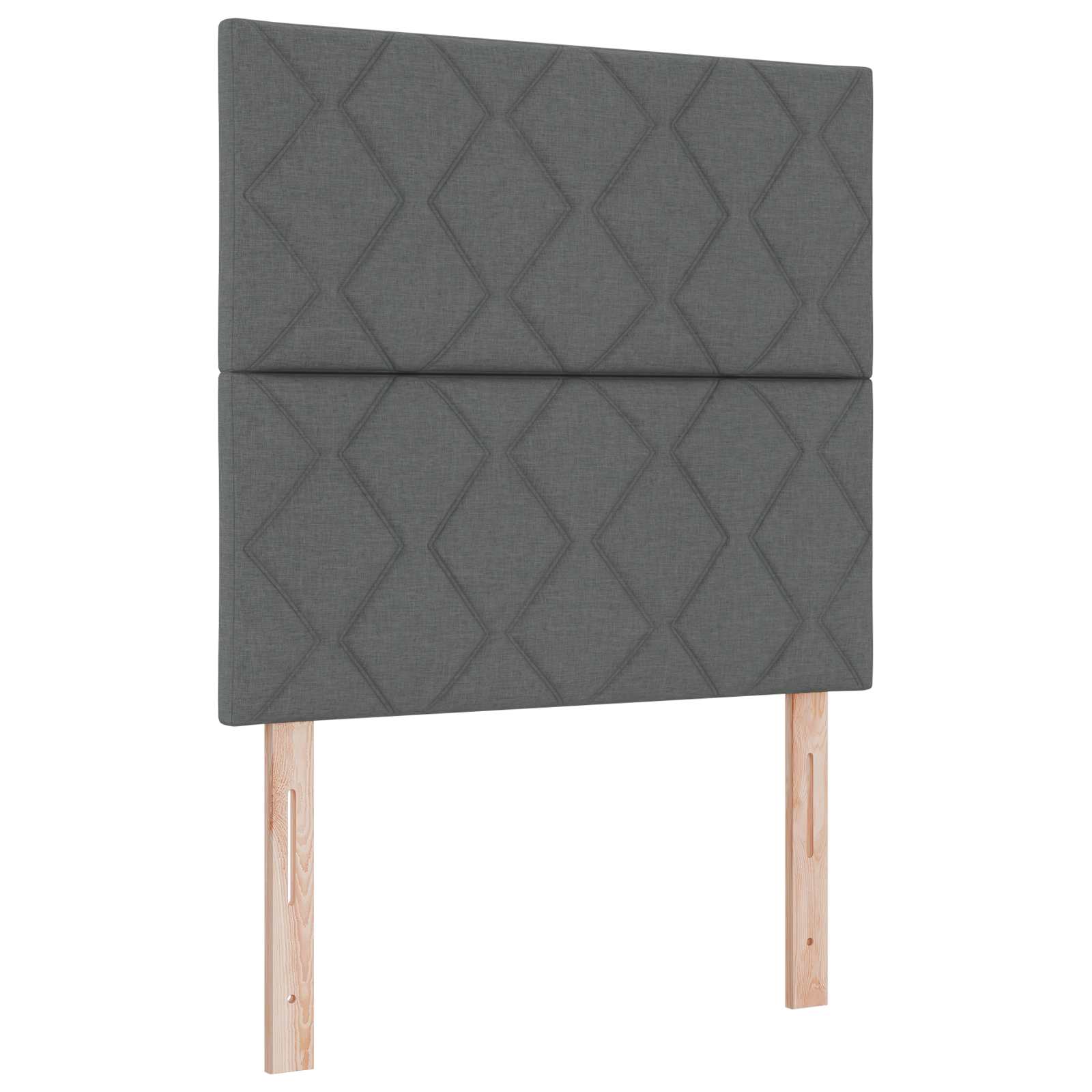 Lit boxspring avec matelas Gris foncé 100 x 200 cm Tissu