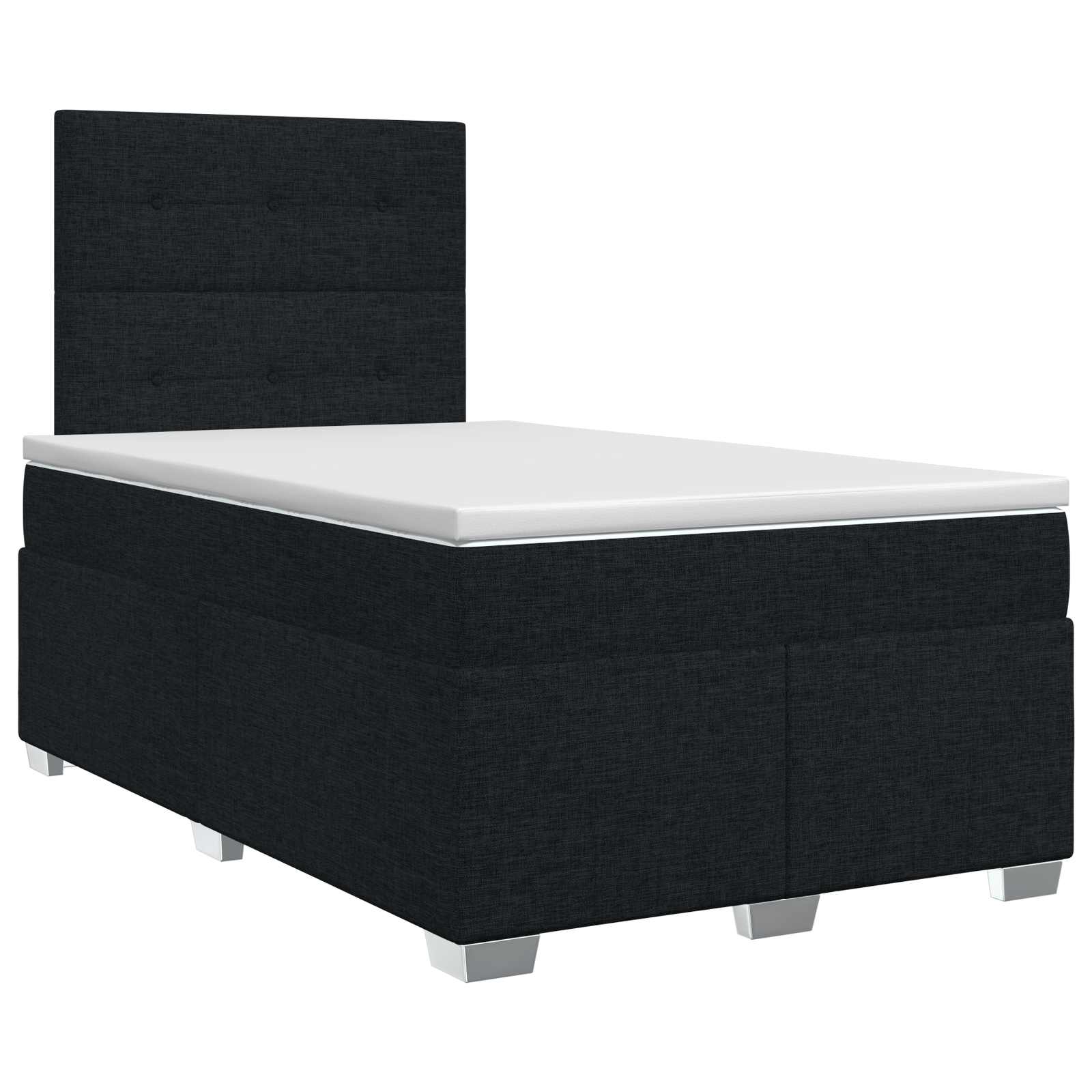 Lit boxspring avec matelas Noir 120 x 190 cm Tissu - XIOS