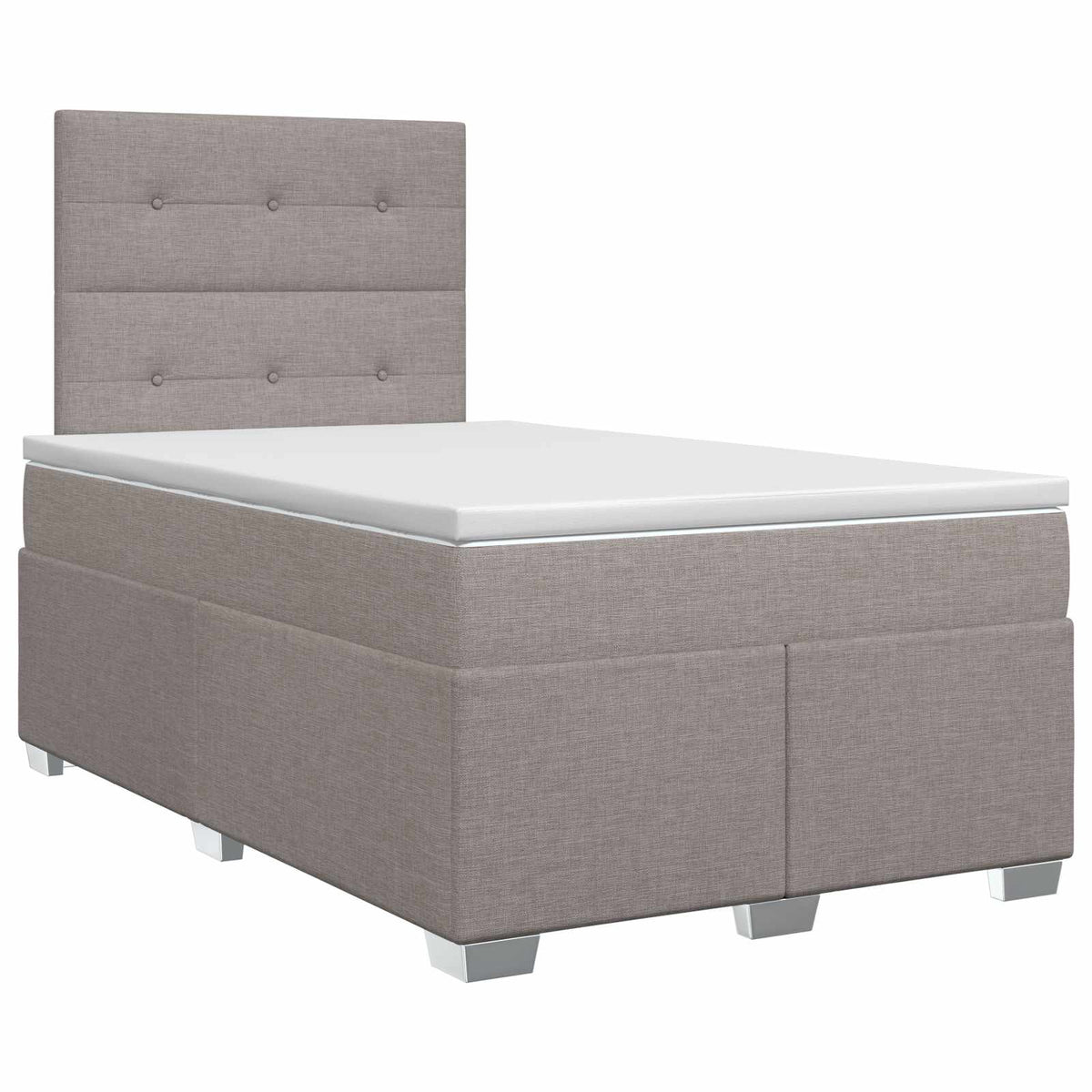 Lit boxspring avec matelas Taupe 120 x 190 cm Tissu