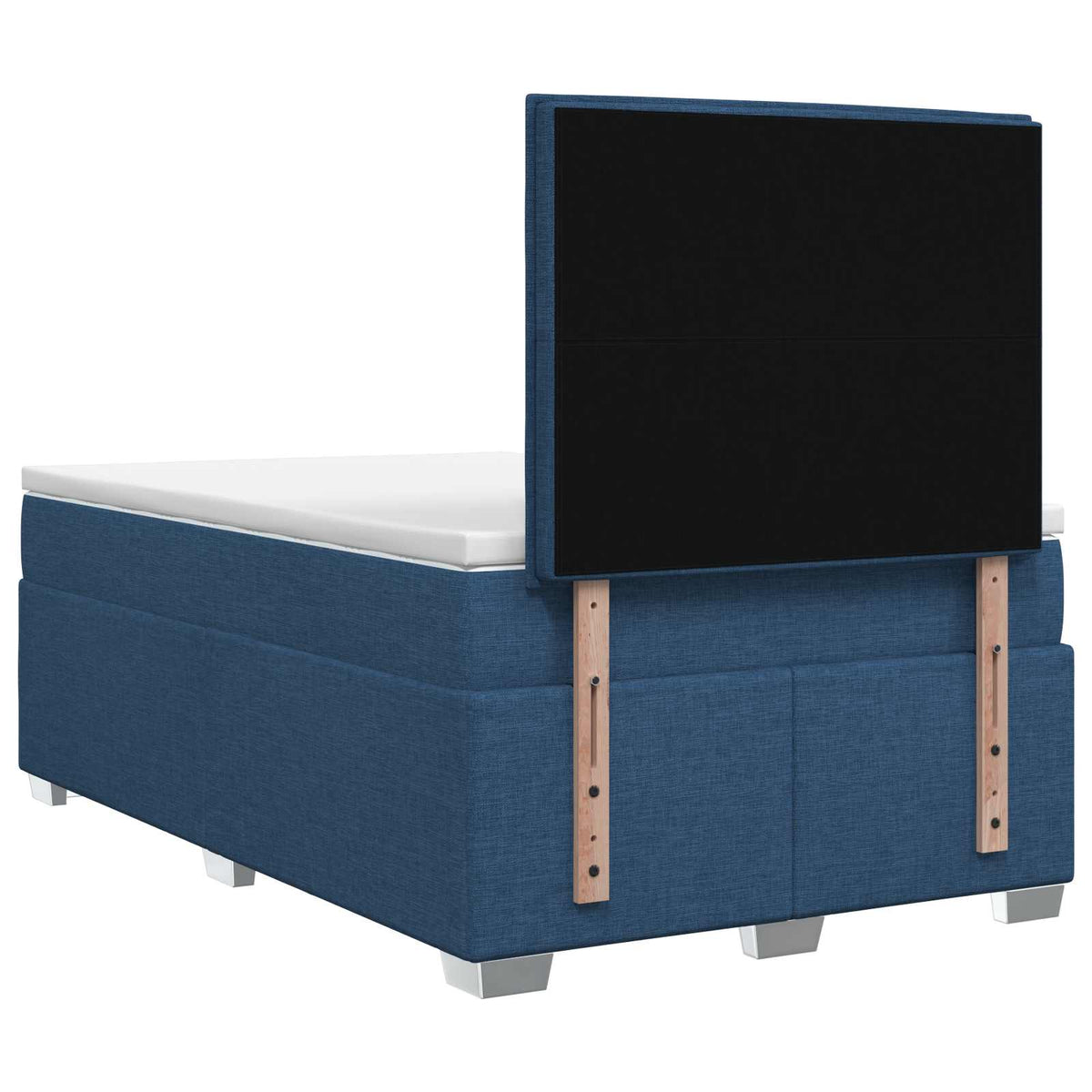 Lit boxspring avec matelas Bleu 120 x 200 cm Tissu