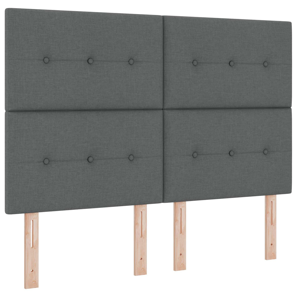 Lit boxspring avec matelas Gris foncé 140 x 190 cm Tissu
