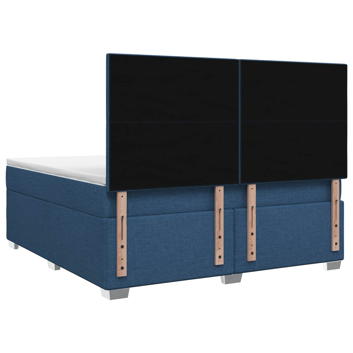Lit boxspring avec matelas Bleu 140 x 190 cm Tissu