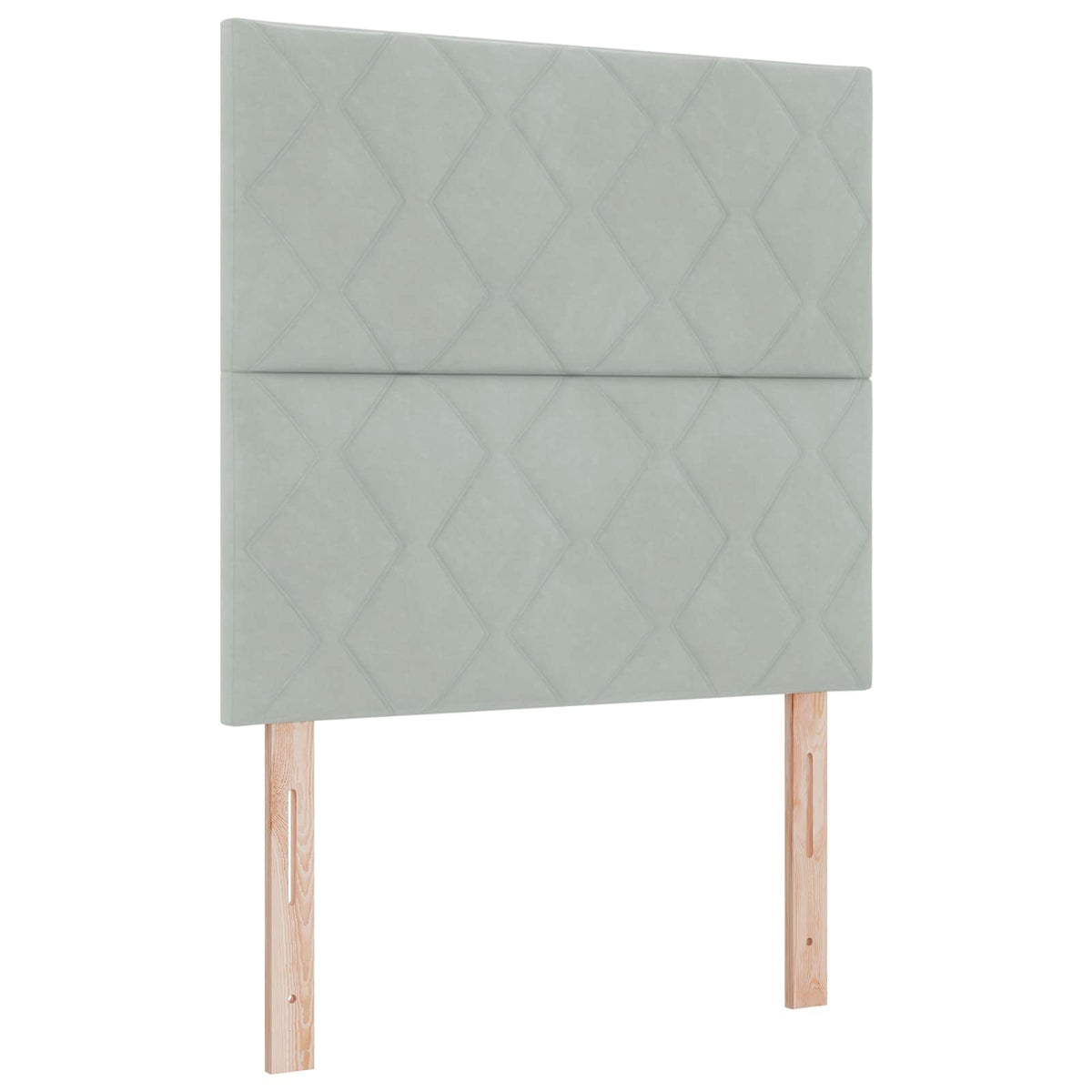 Lit boxspring avec matelas Gris clair 80 x 200 cm Velours