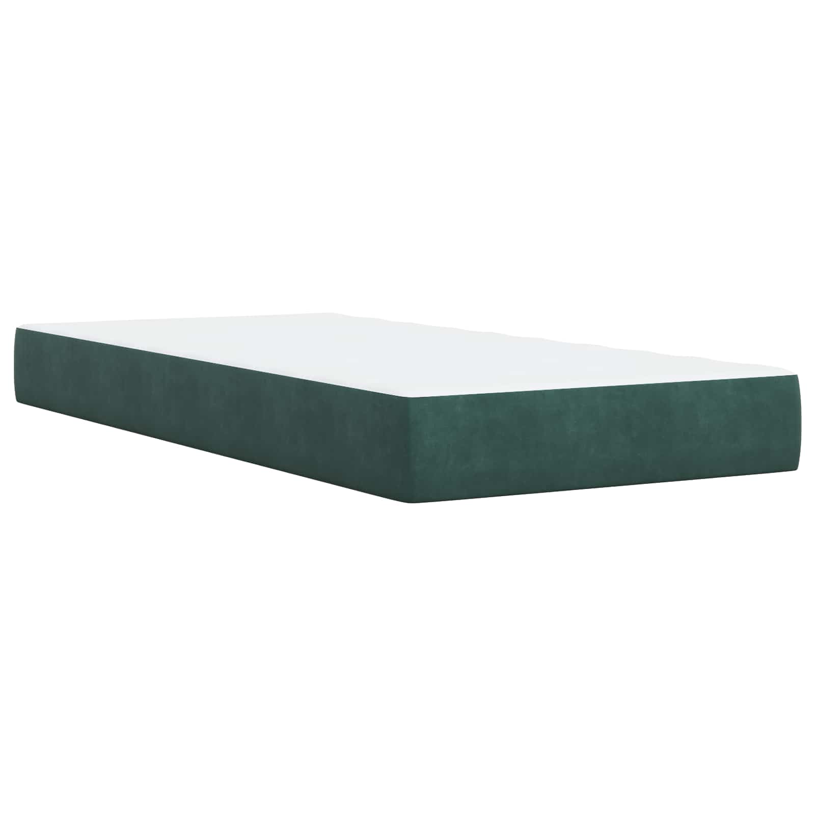 Lit boxspring avec matelas Vert foncé 90 x 190 cm Velours