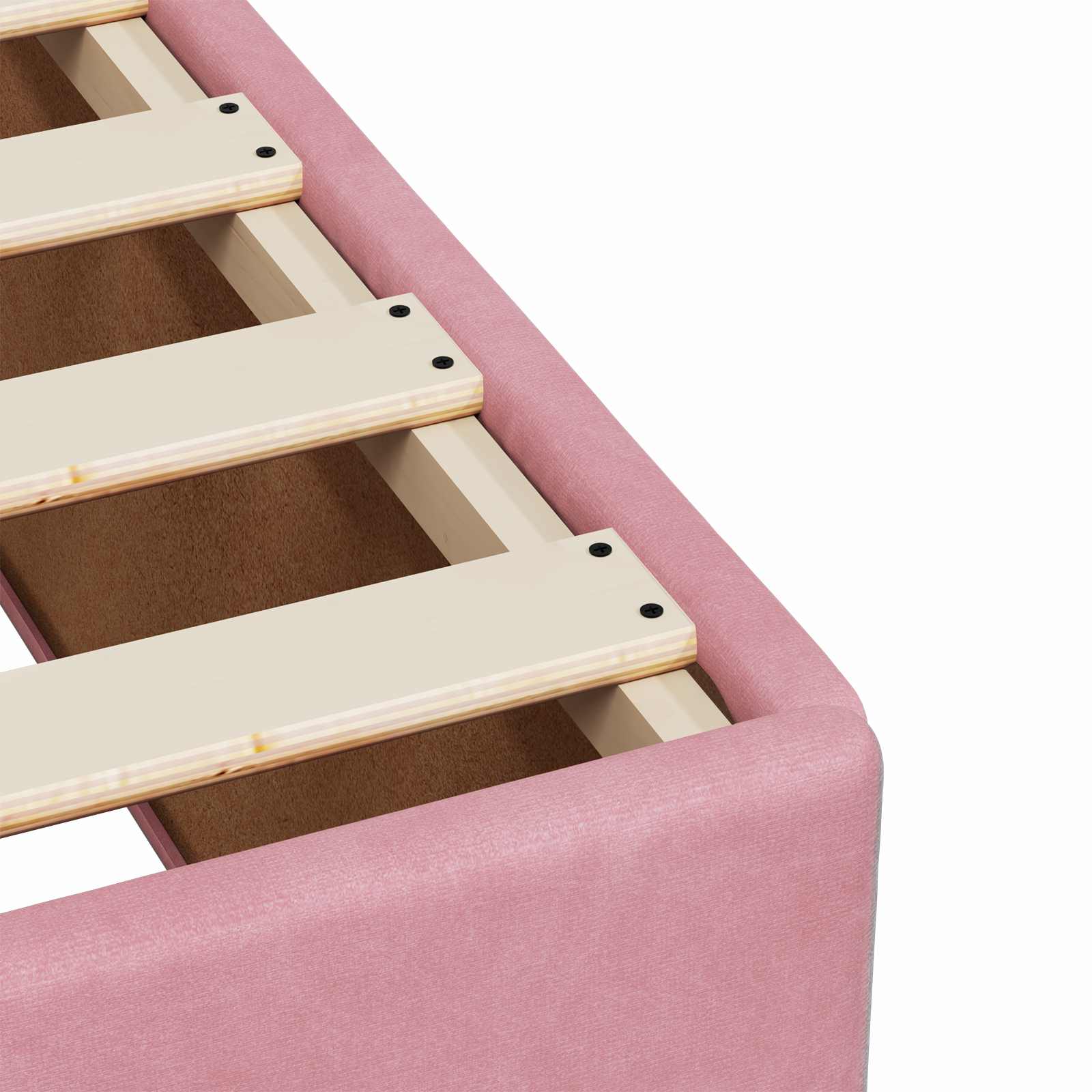 Lit boxspring avec matelas Rose 100 x 200 cm Velours