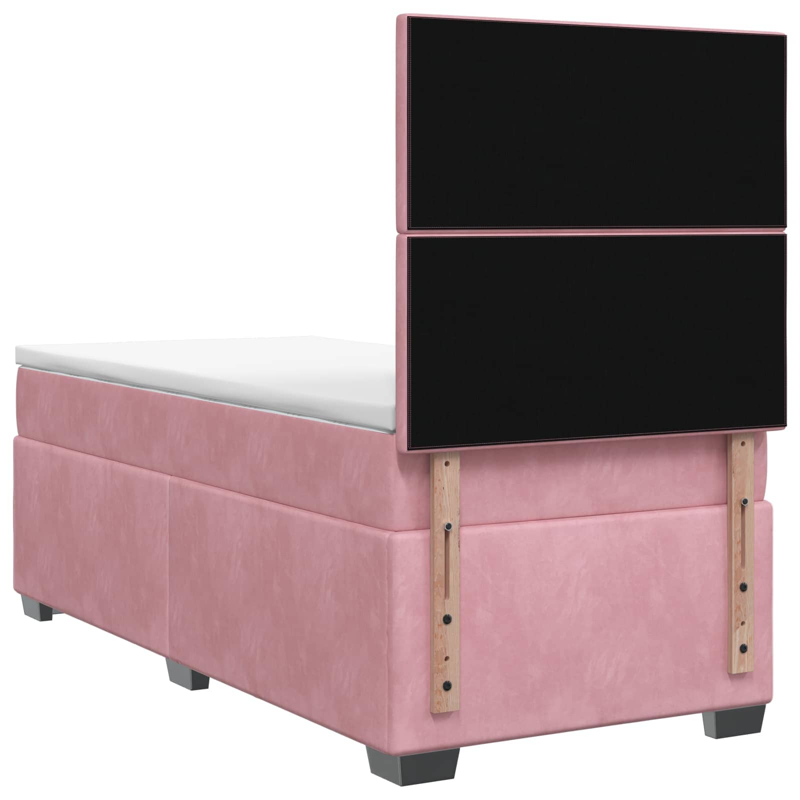Lit boxspring avec matelas Rose 100 x 200 cm Velours
